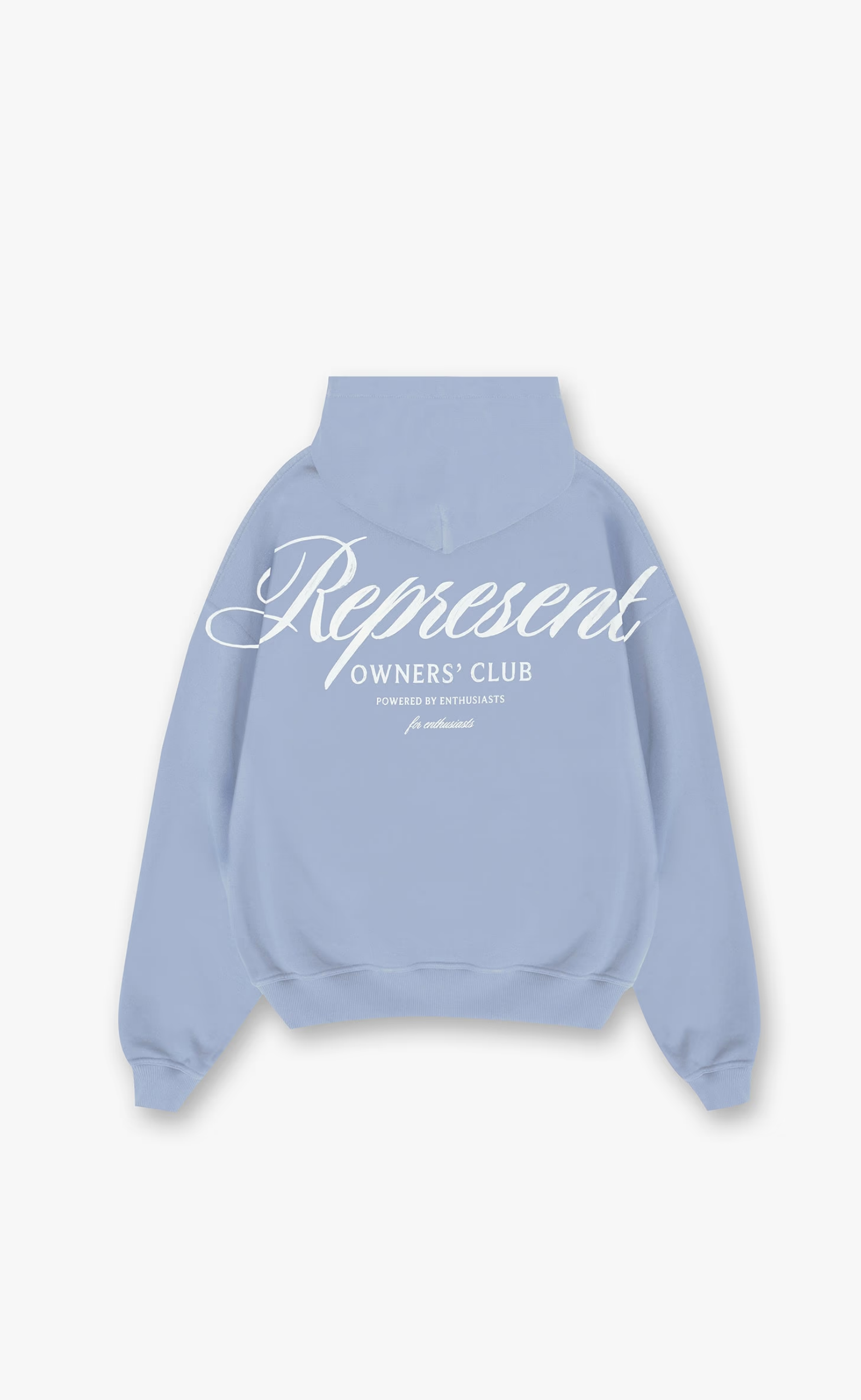REPRESENT OWNERS CLUB SCRIPT DUSTY BLUE HOODIE