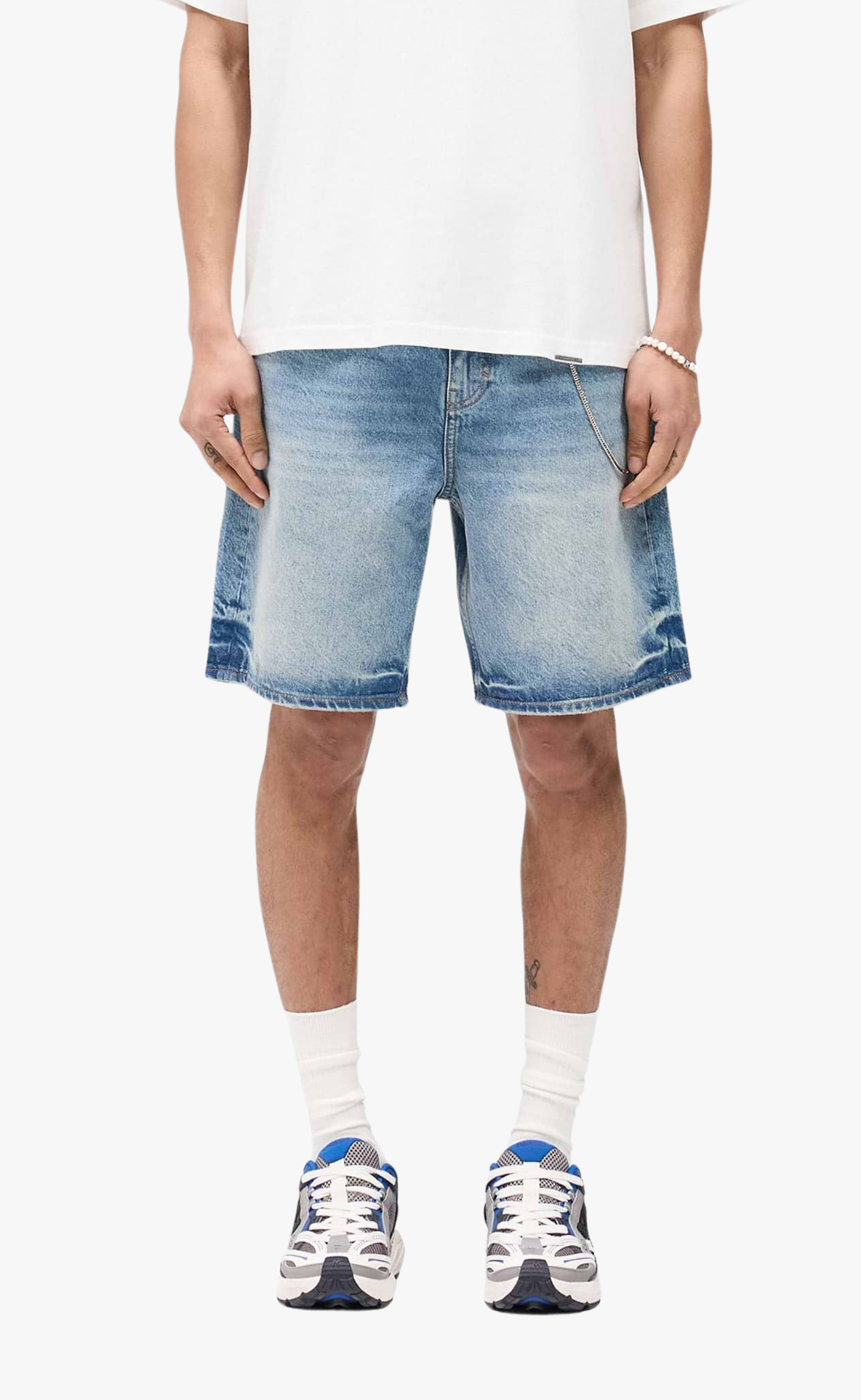 R10T TAILORED DENIM BLUE SHORTS