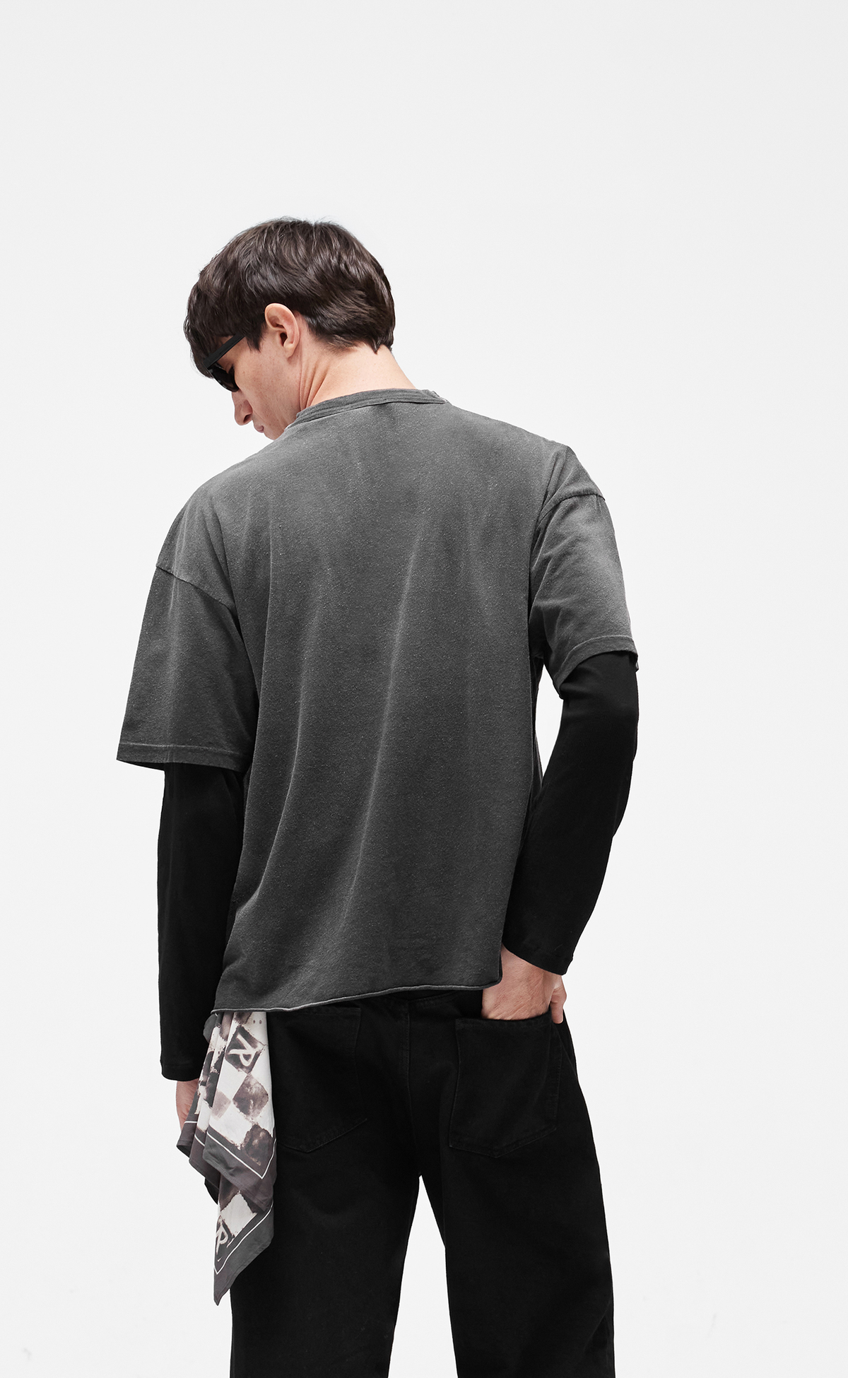 WESTSIDE STAINED BLACK T-SHIRT