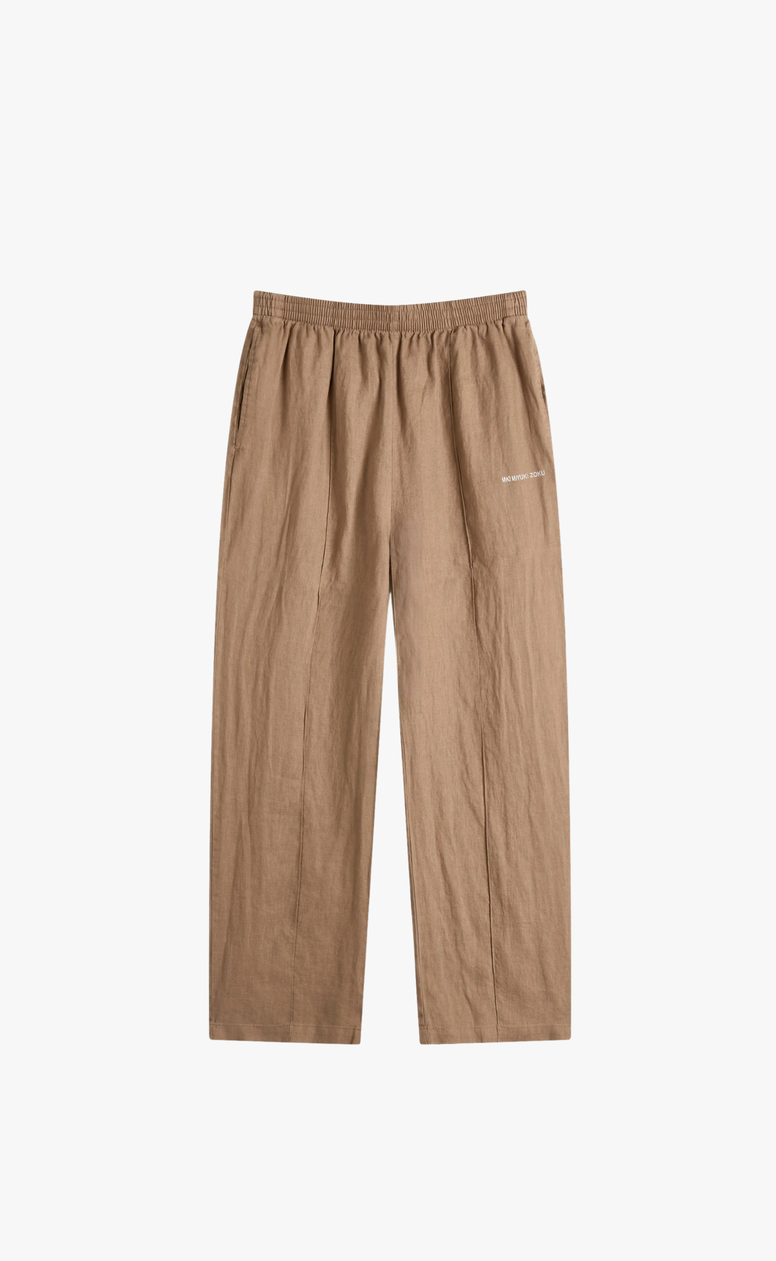 LINEN WIDE LEG MUSHROOM TROUSERS