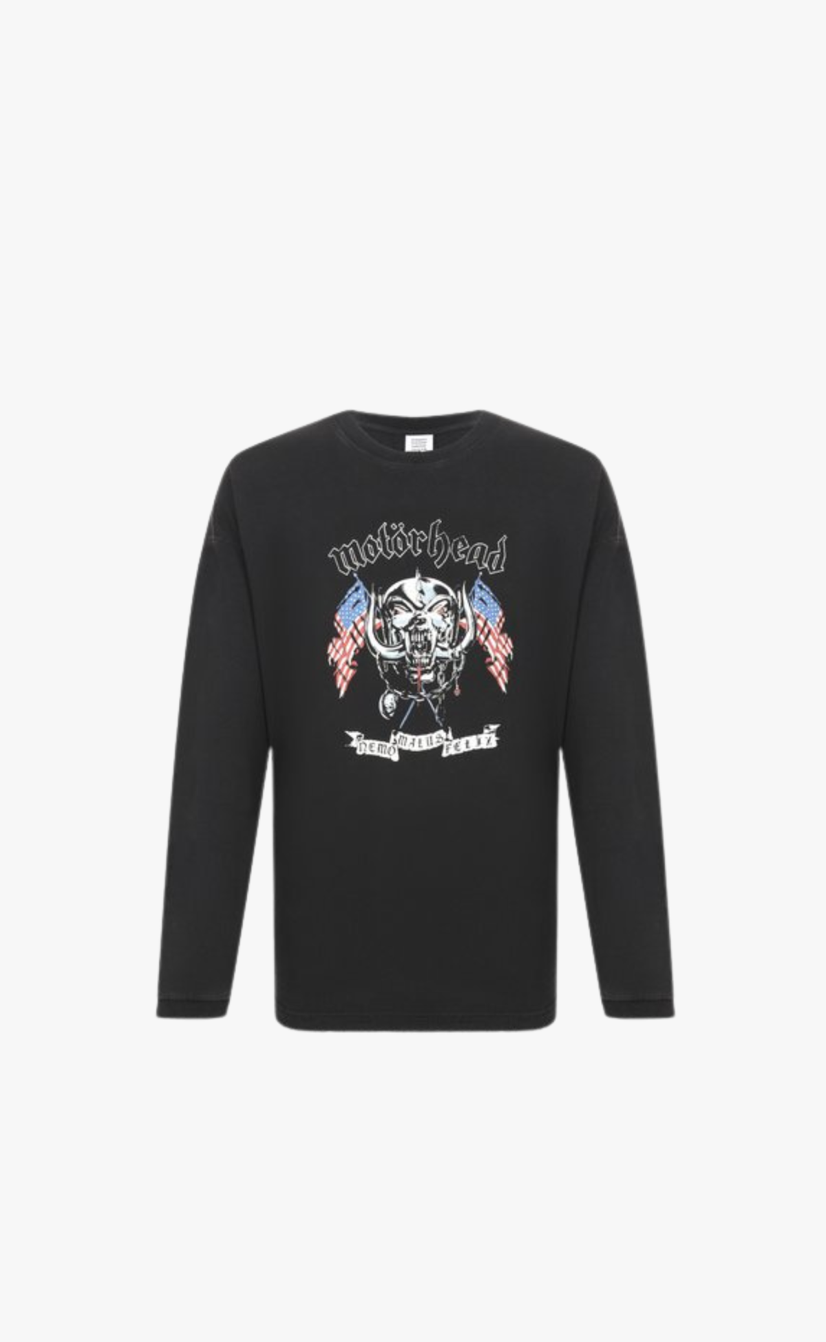 VETEMENTSXMOTORHEAD FLAG WASHED BLACK LONGSLEEVE