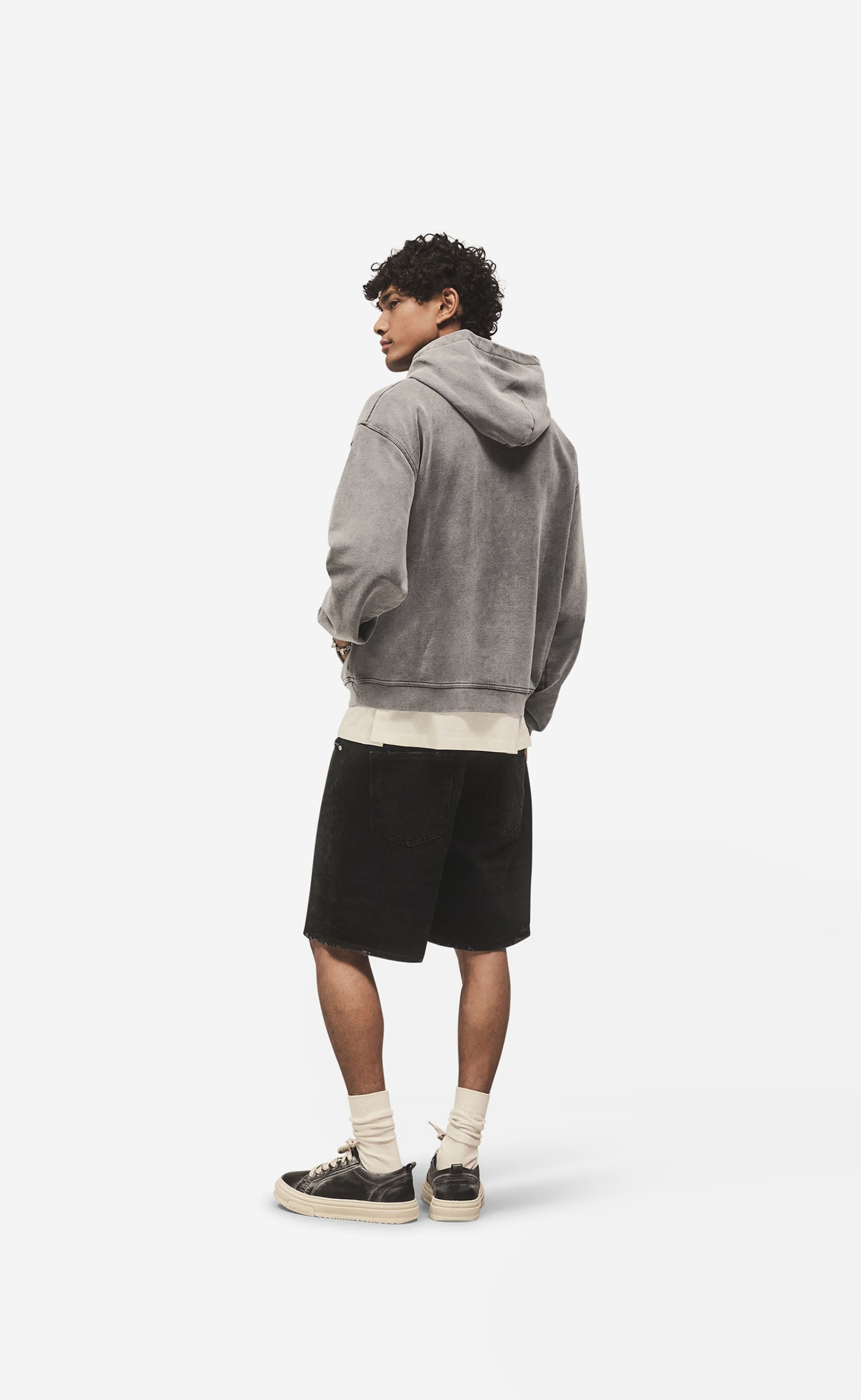 SCRIPT LOGO ZIP VNTAGE GREY HOODIE