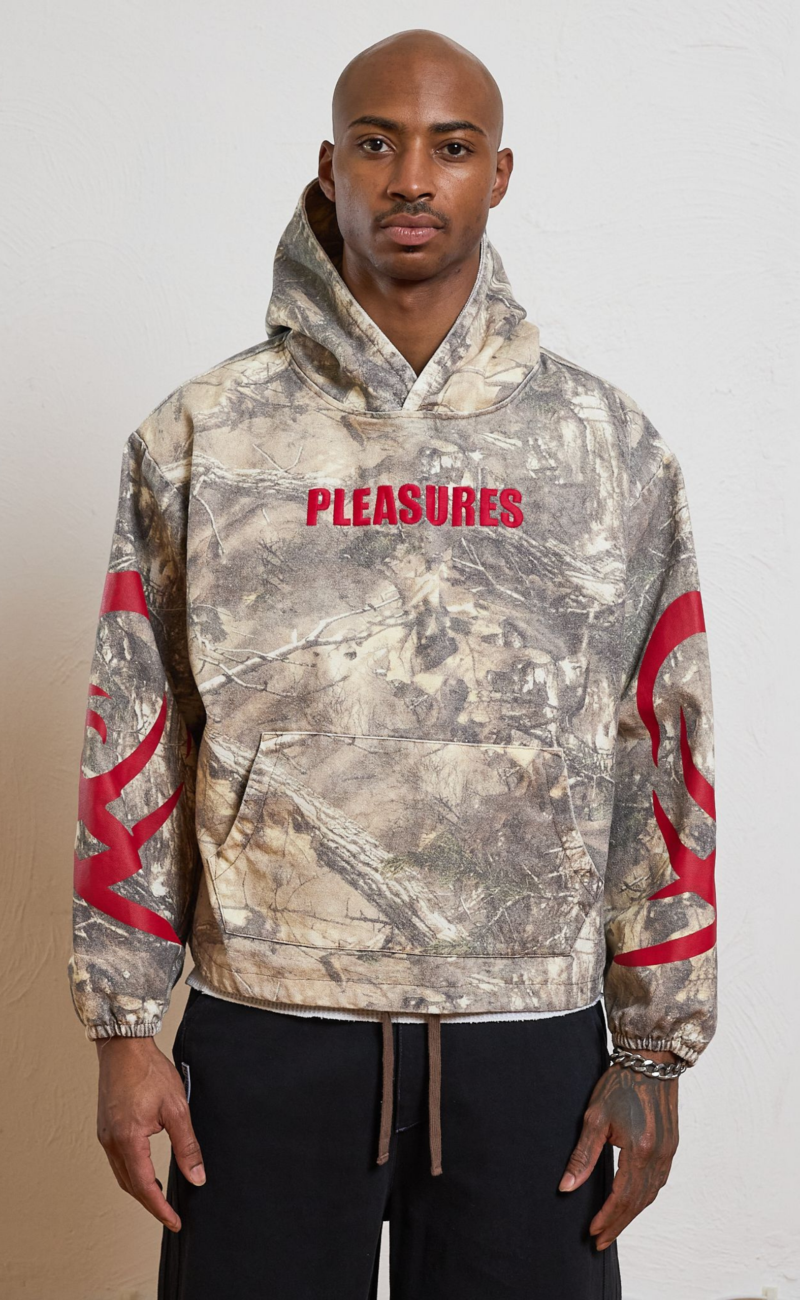 HUNT CANVAS PONCHO CAMO HOODIE