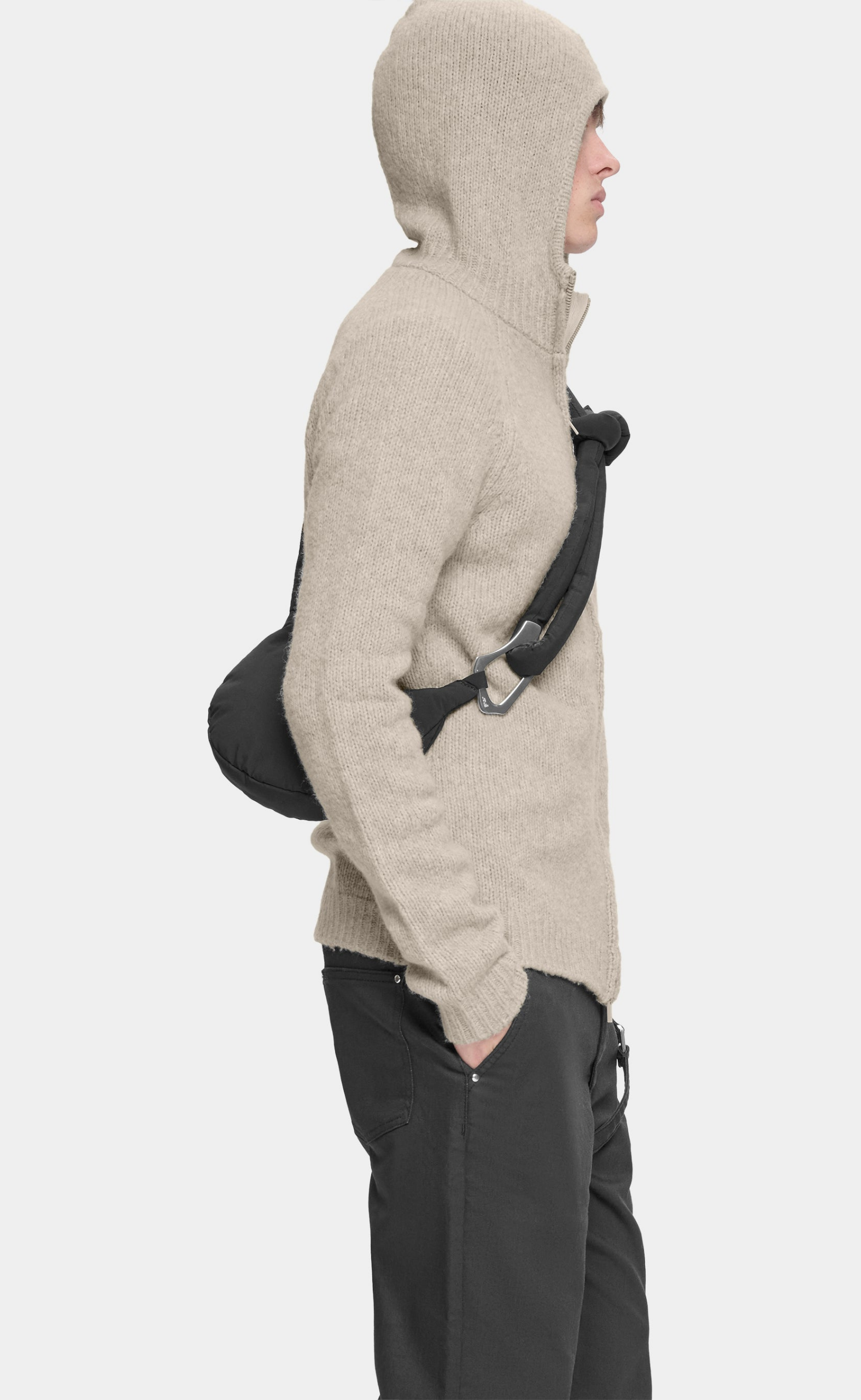 INVIOLA CASHMERE DARK STONE HOODIE