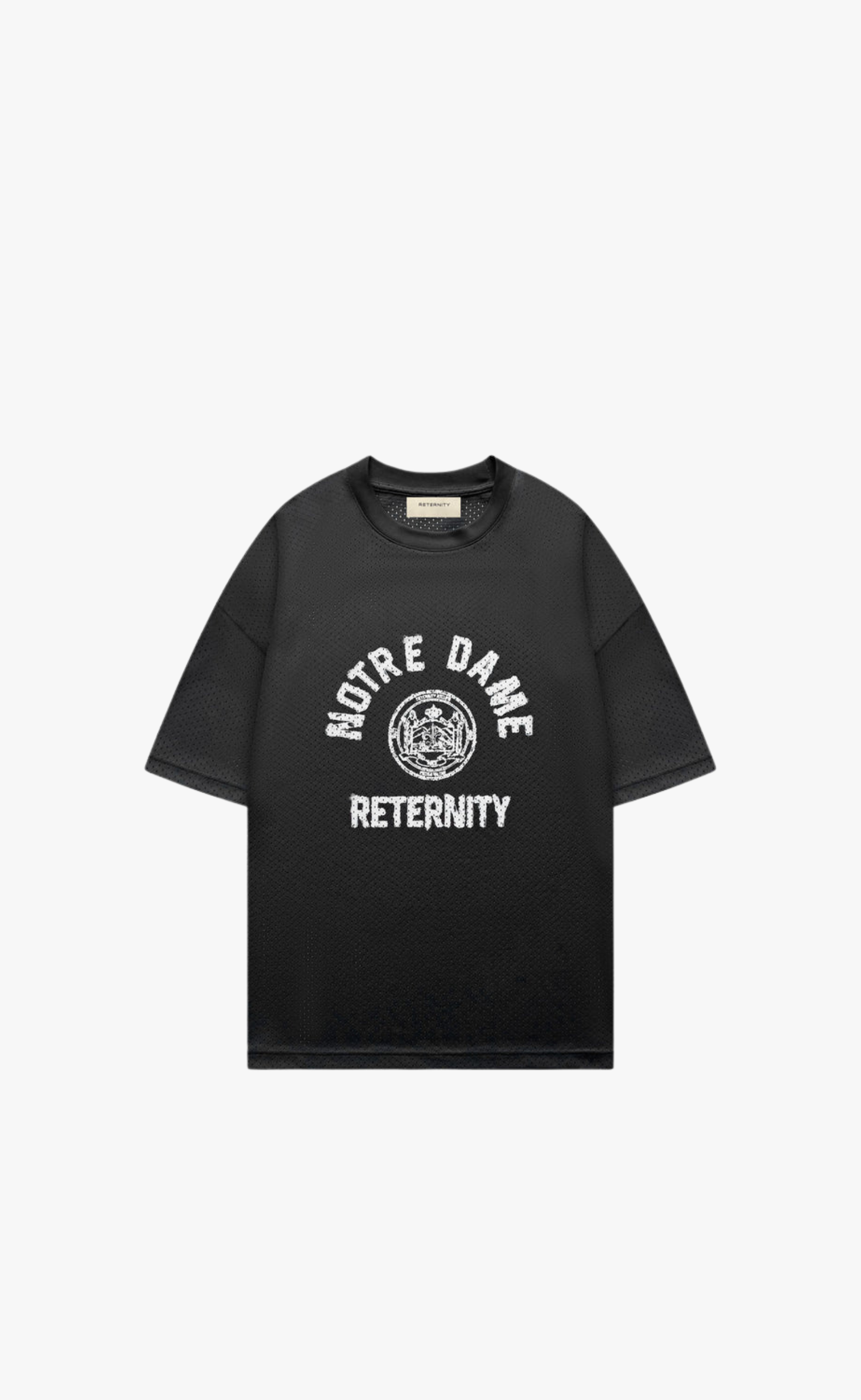 NOTRE DAME MESH BLACK T-SHIRT
