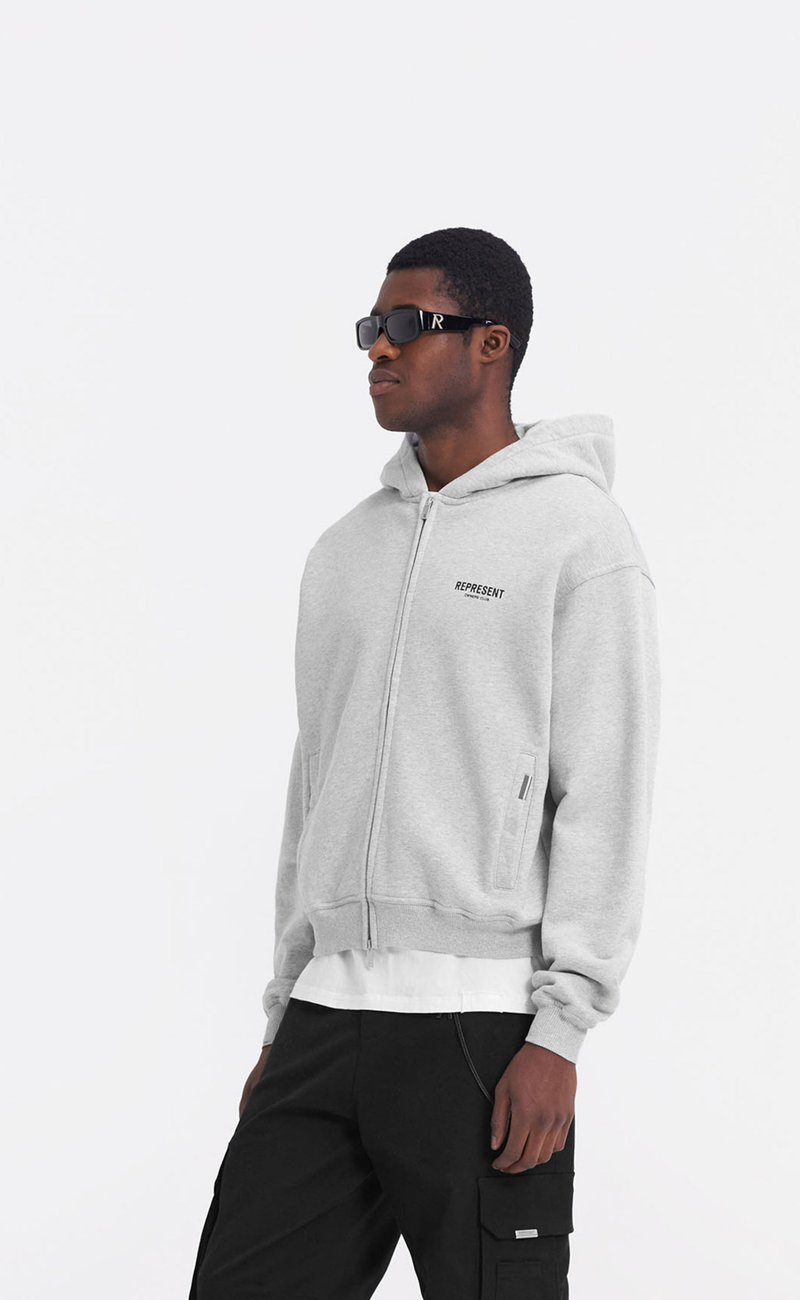 ASH GREY OWNERS CLUB ZIP HOODIE