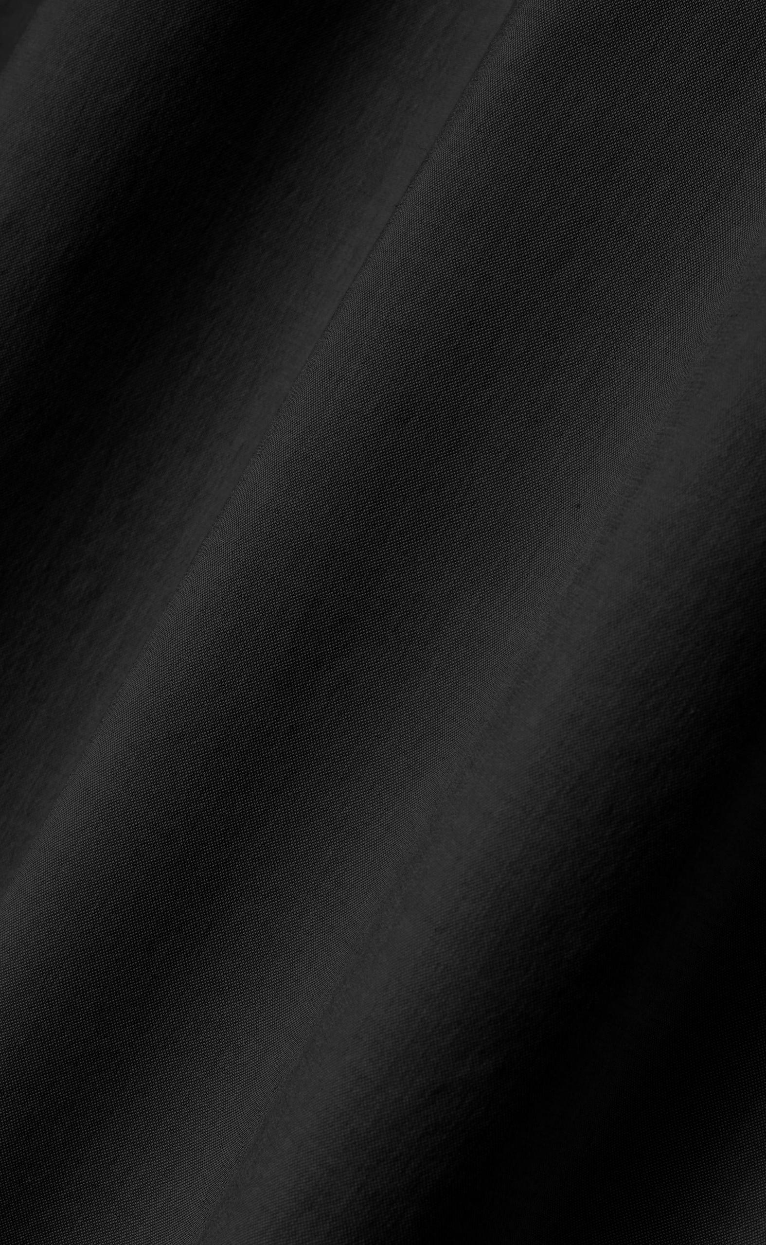COTTON WOOL OXFORD CLASSIC BLACK SHIRT