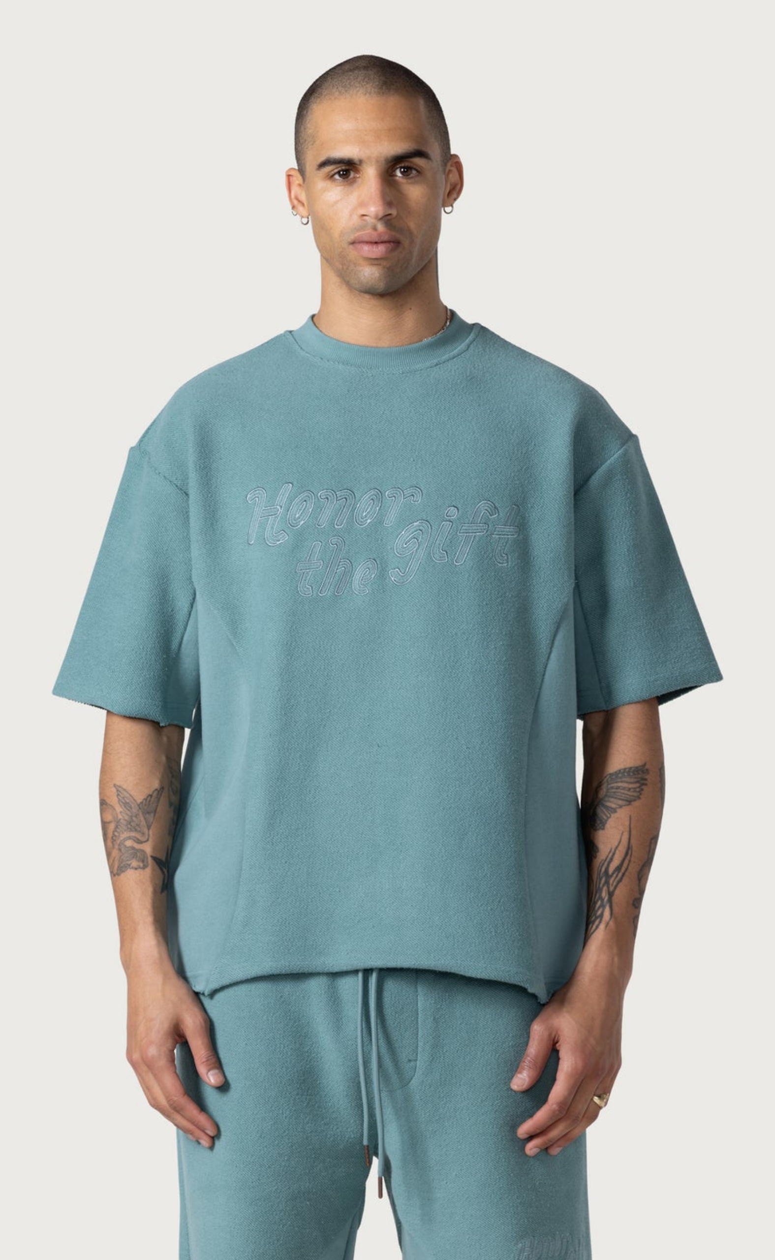 BLOCK PARTY TERRY GREEN T-SHIRT