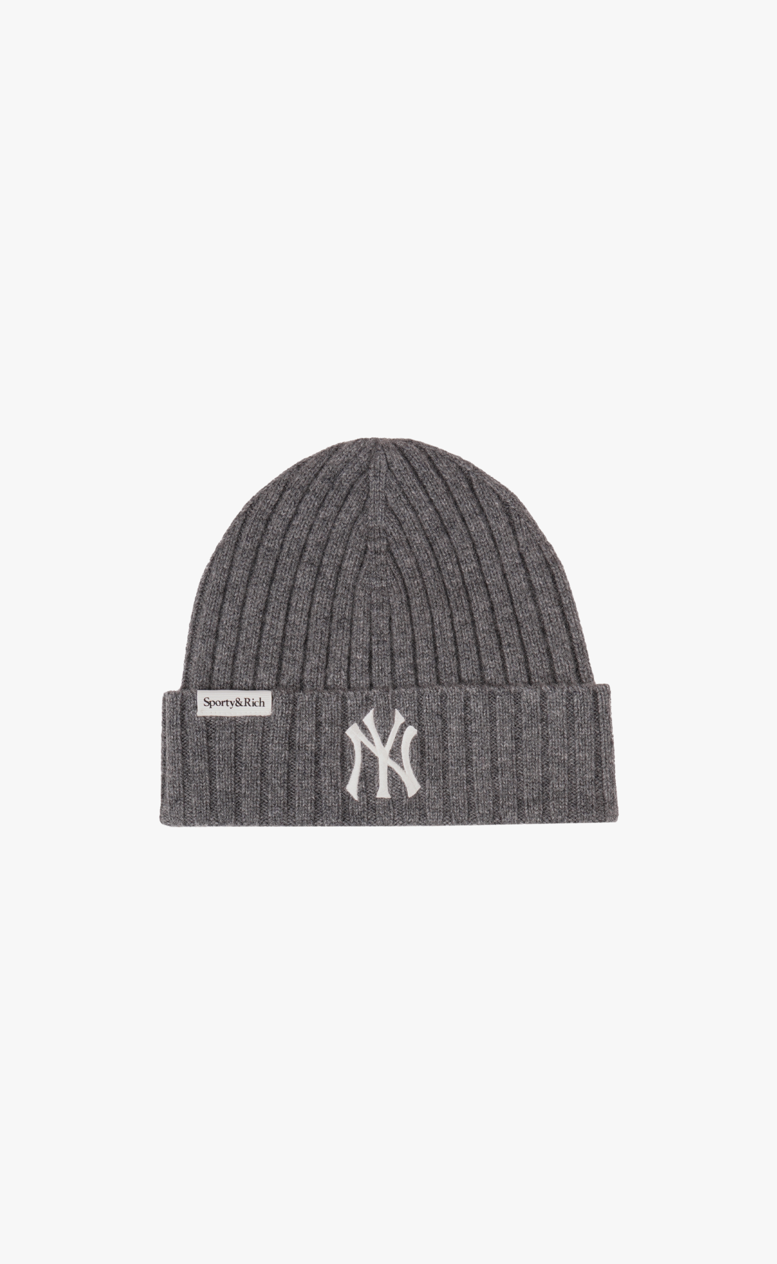 HERITAGE YANKEES SERIF CASHMERE DARK GREY BEANIE
