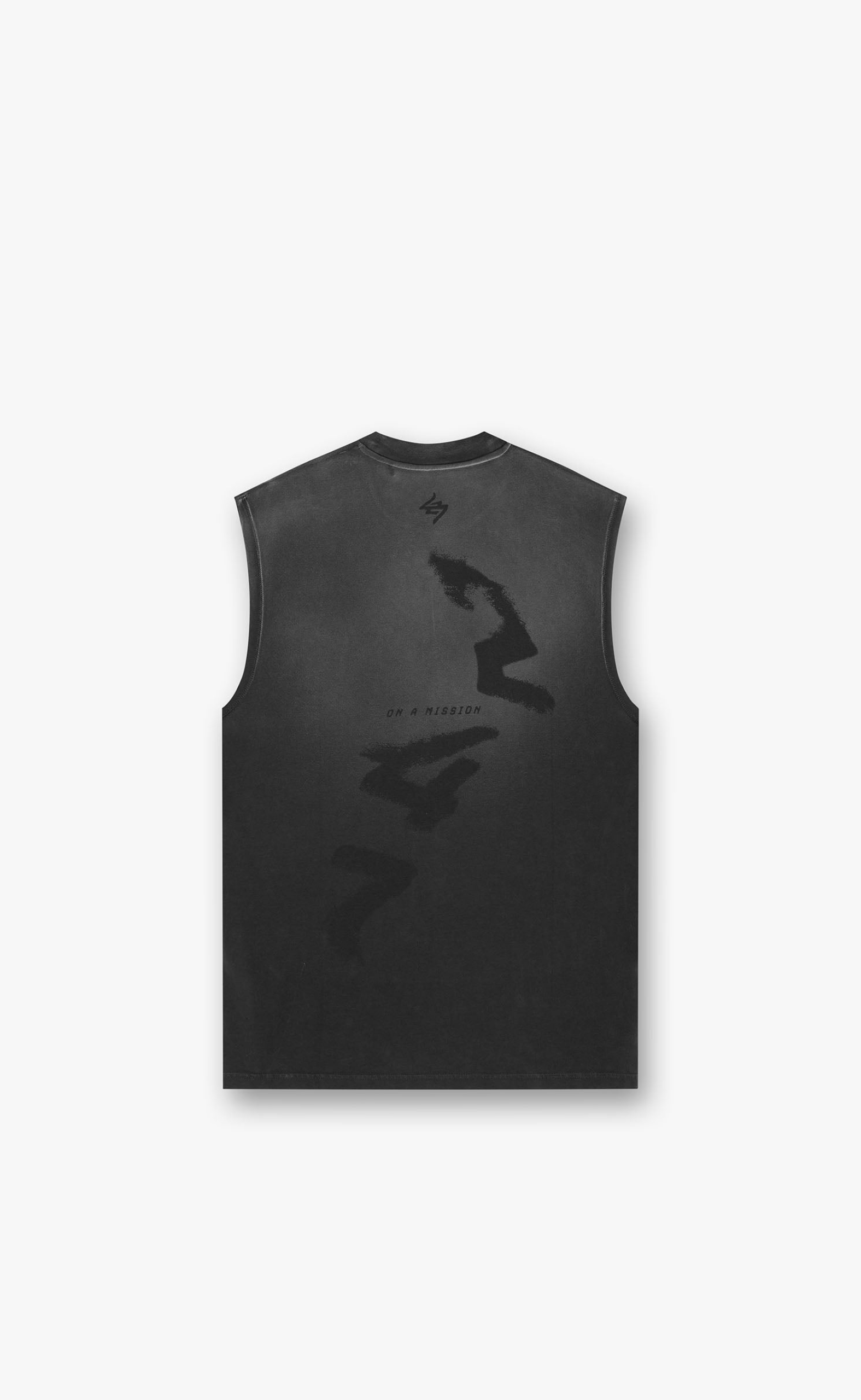 247 MOTION OVERSIZED AGED BLACK T-SHIRT