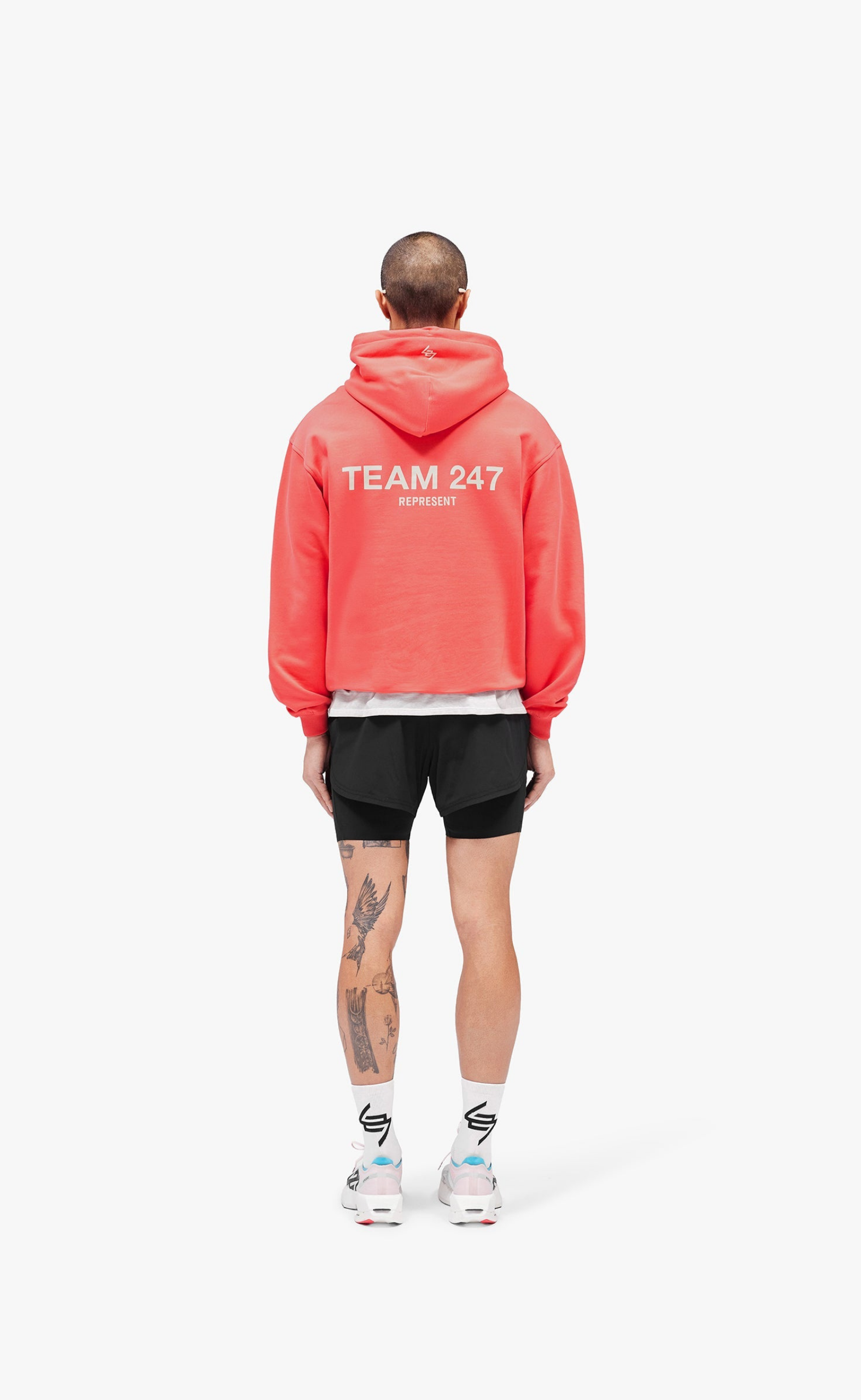 TEAM 247 OVERSIZED RACING RED HOODIE
