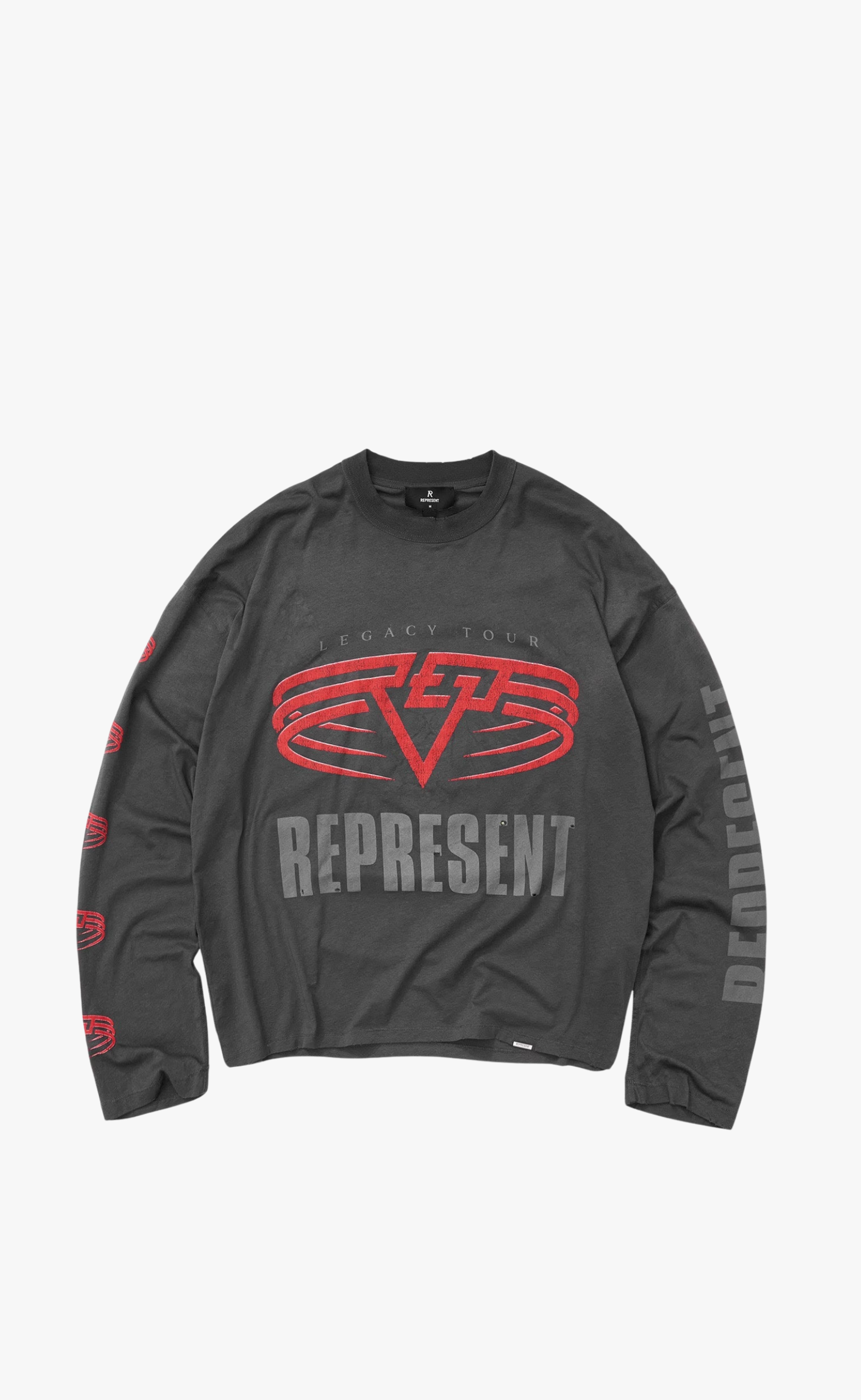 REPRESENT LIVING LEGACY TOUR SUN FADE GREY LONGSLEEVE