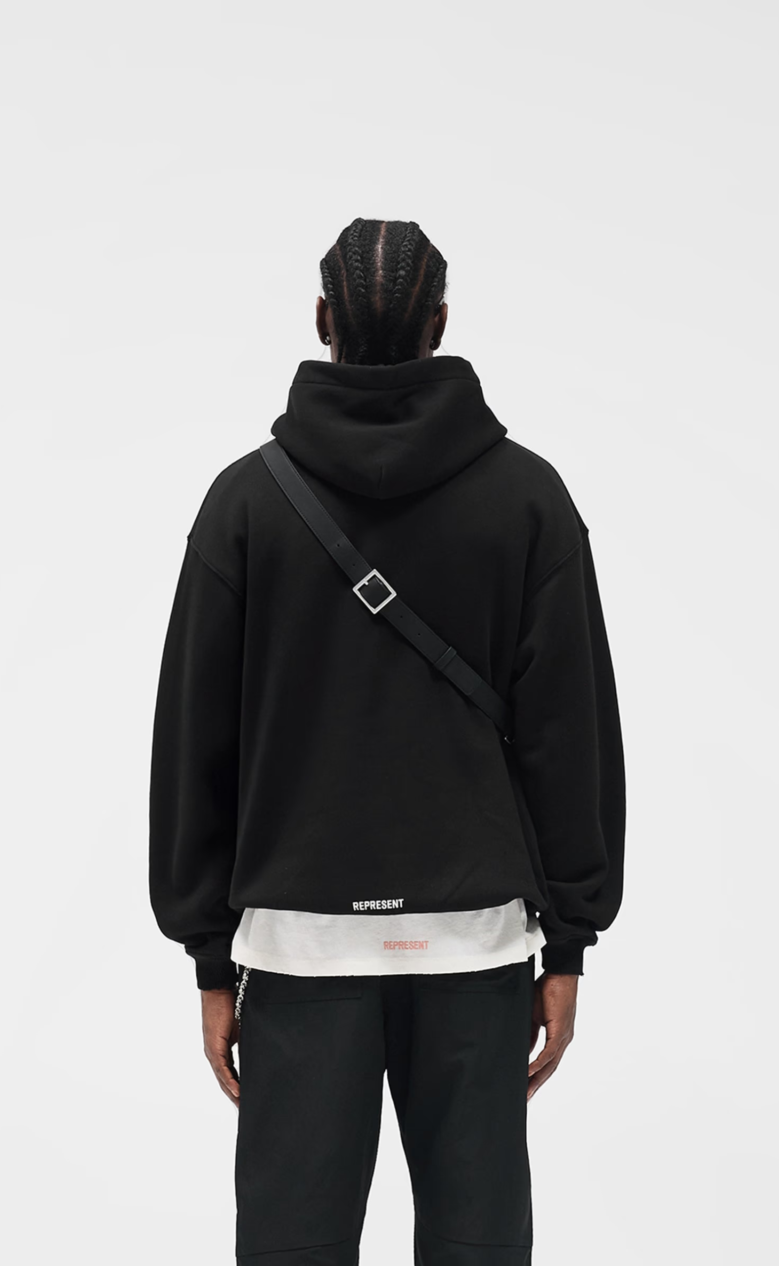 REPRESENT INITIAL STAR JET BLACK HOODIE