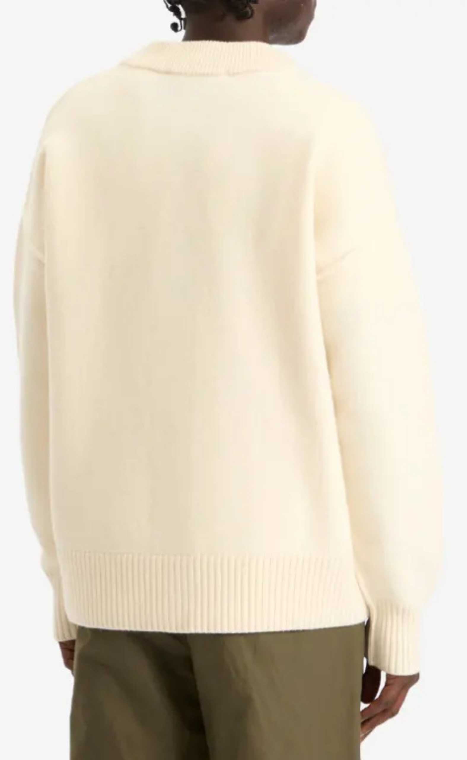 AMI DE COEUR ECRU WOOL CARDIGAN