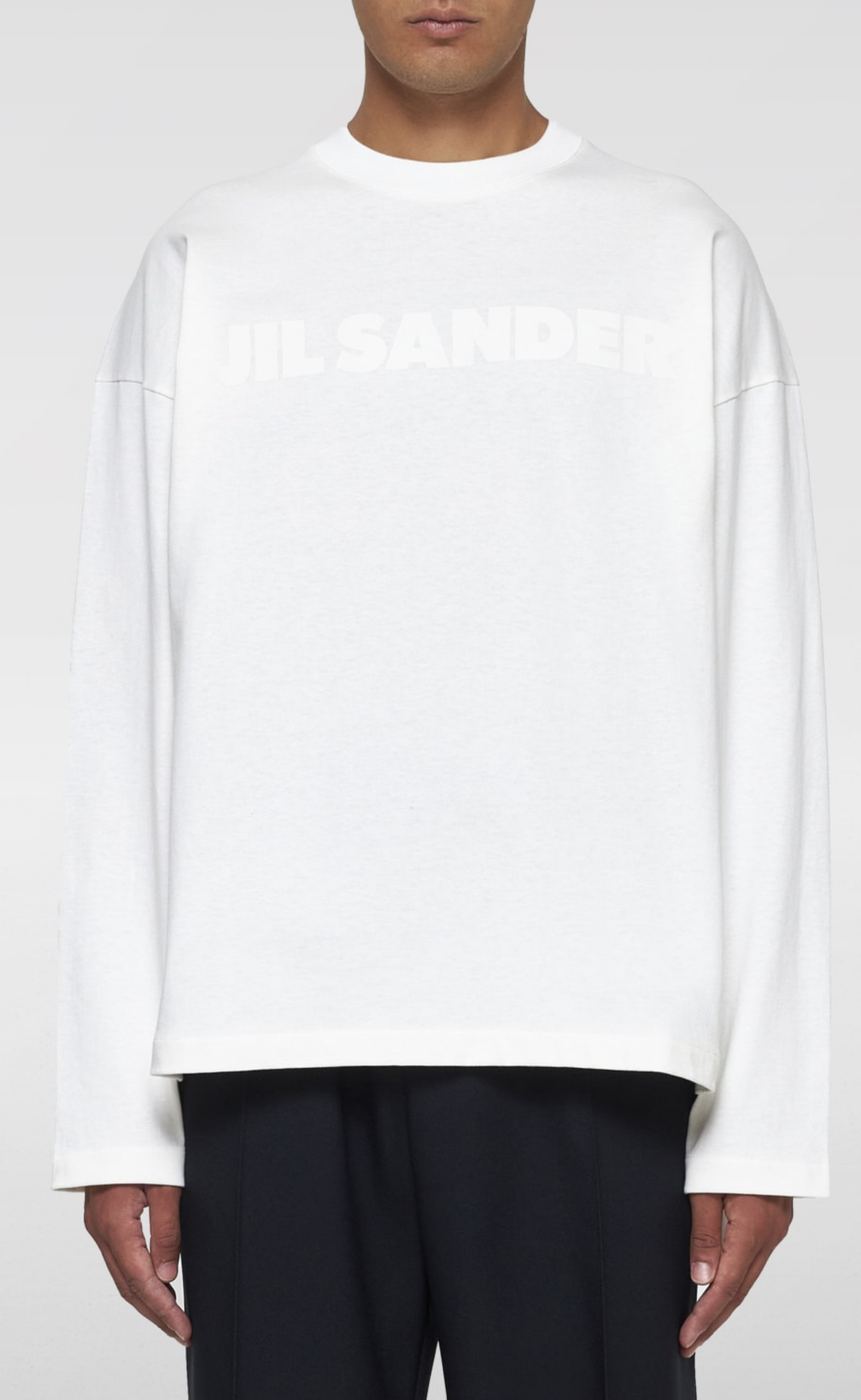 JIL SANDER PRINTED TONAL LOGO PORCELAIN LONGSLEEVE