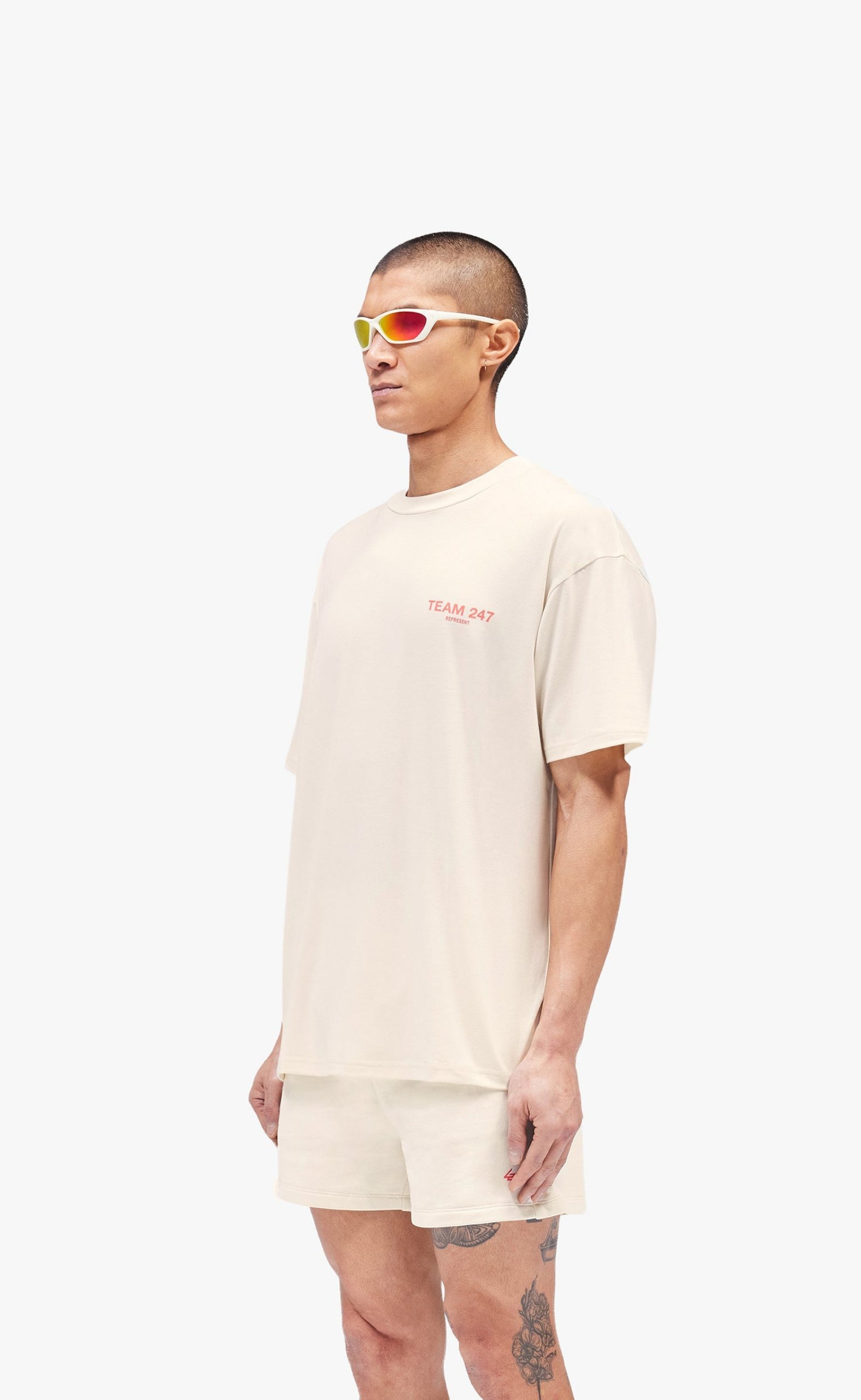 TEAM 247 OVERSIZED CREAM T-SHIRT