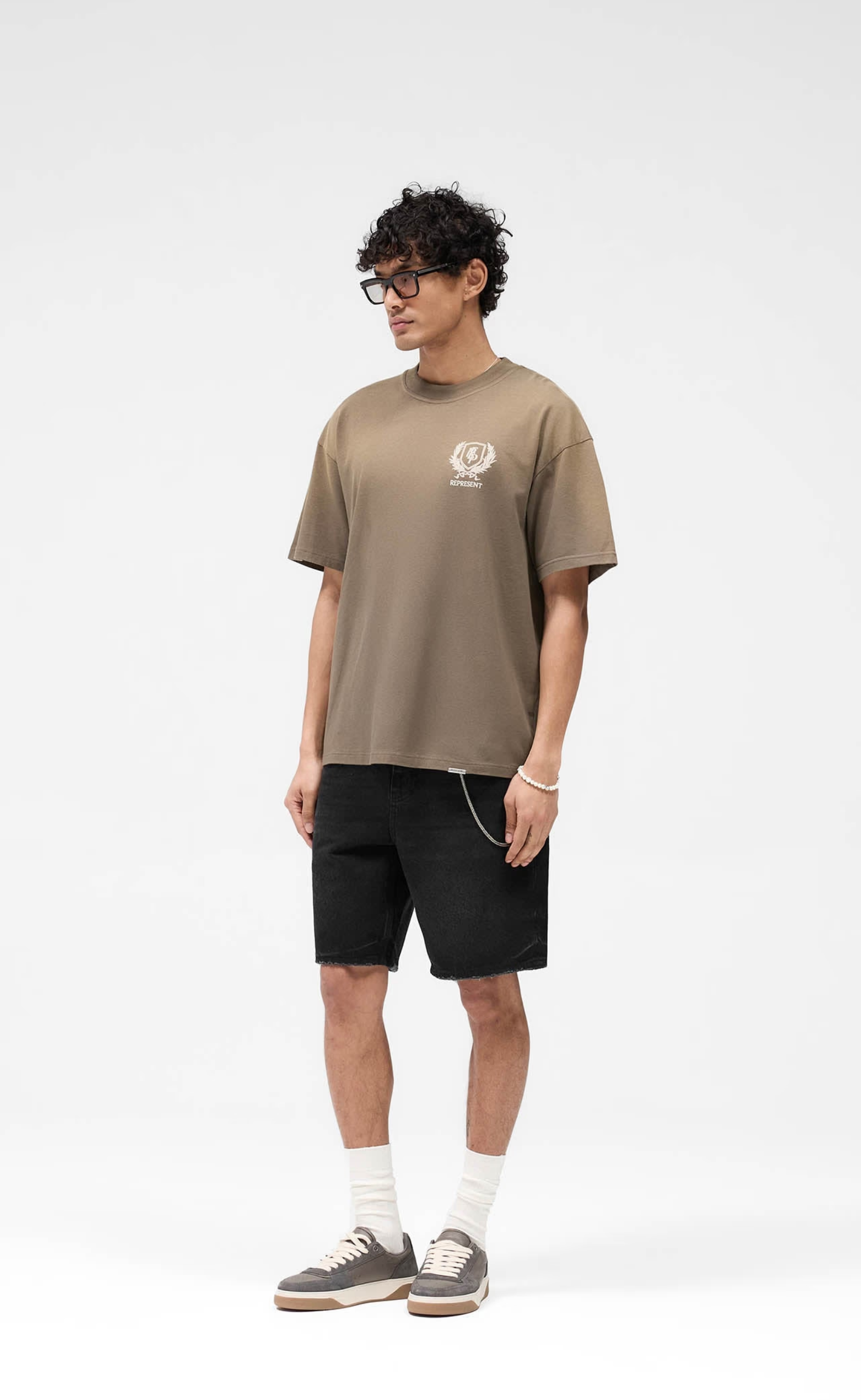 R10T TAILORED DENIM BLACK SHORTS