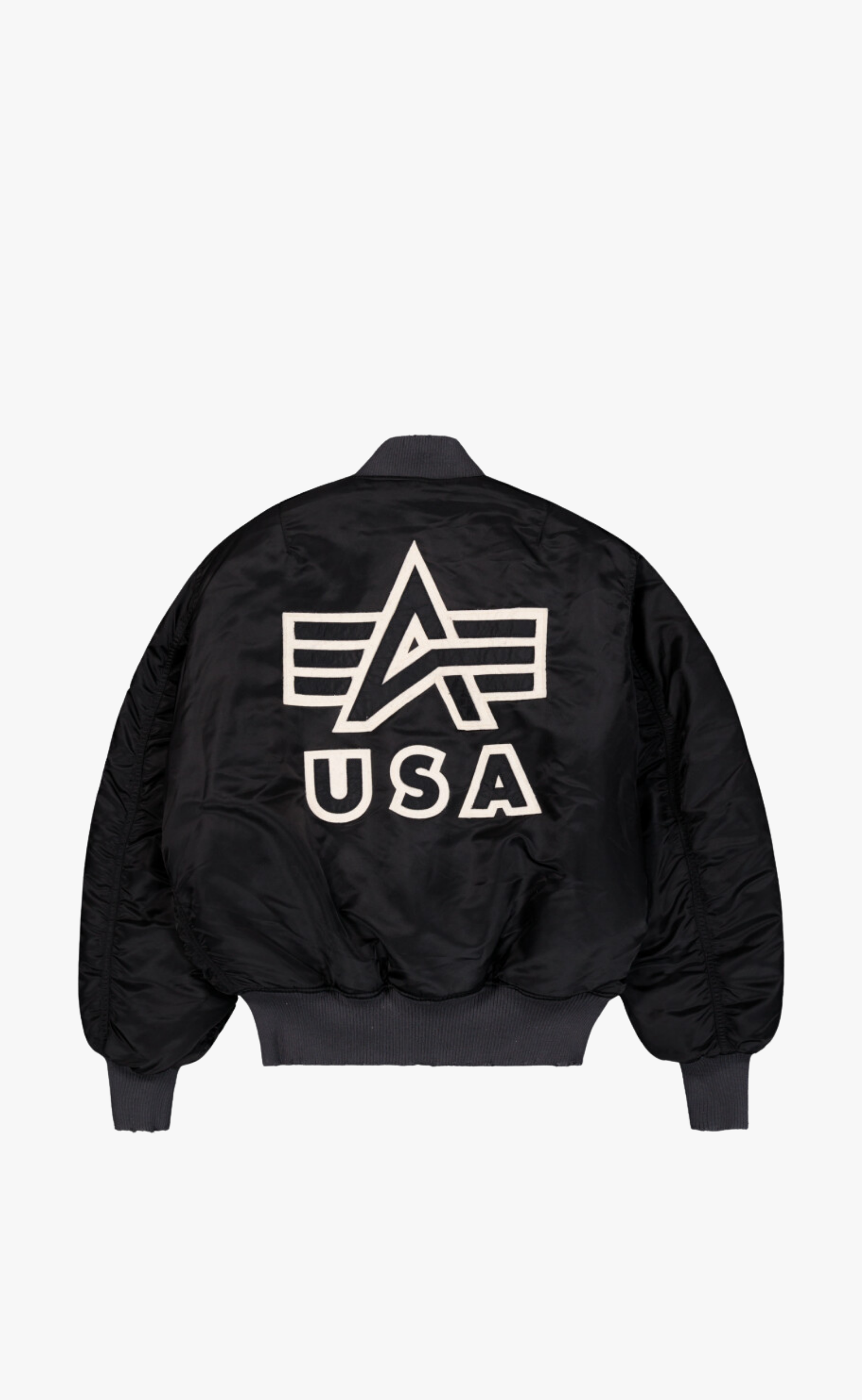 MA-1 DISTRESSED BLACK JACKET