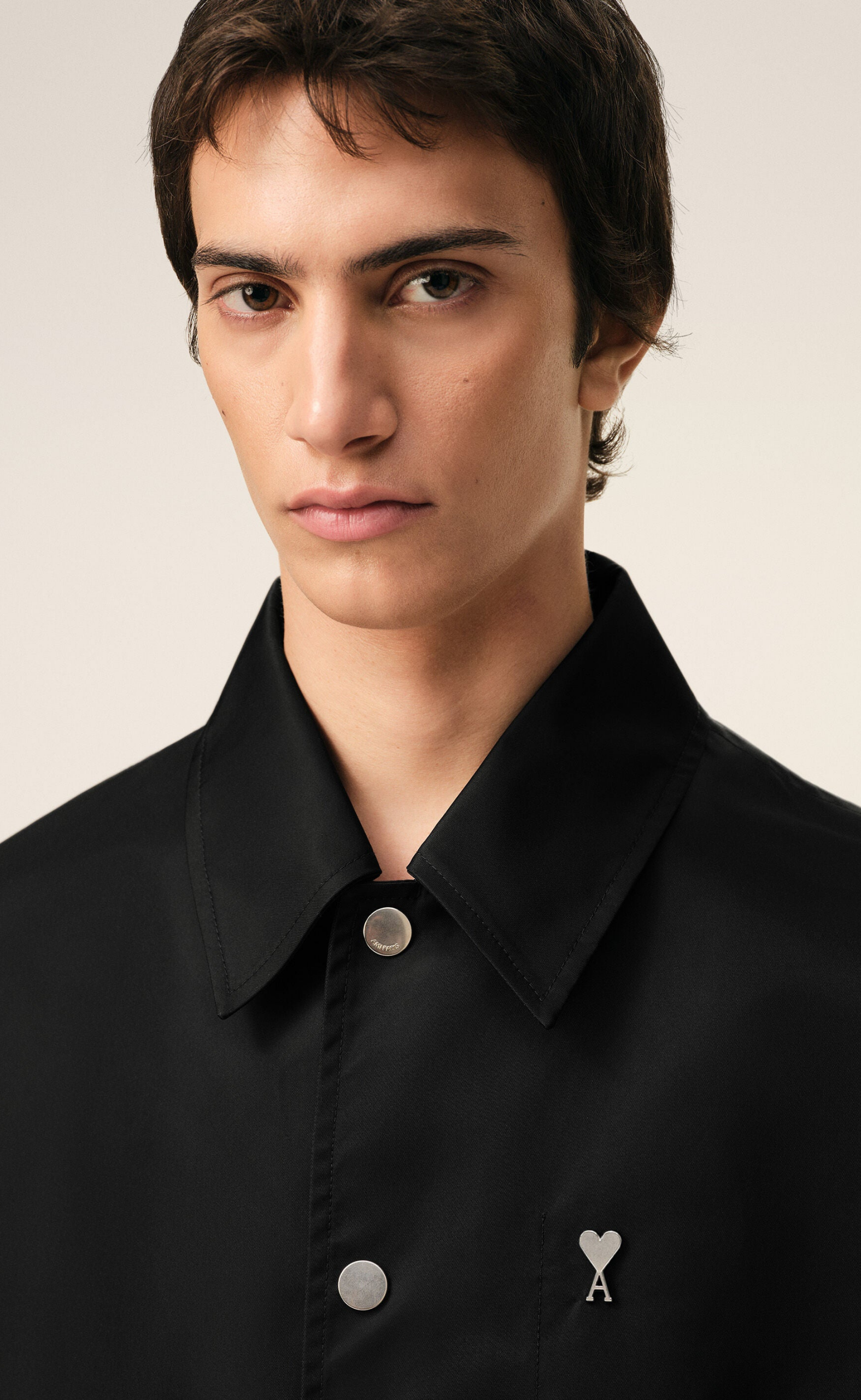NYLON AMI DE COEUR STUD BUTTONED BLACK JACKET