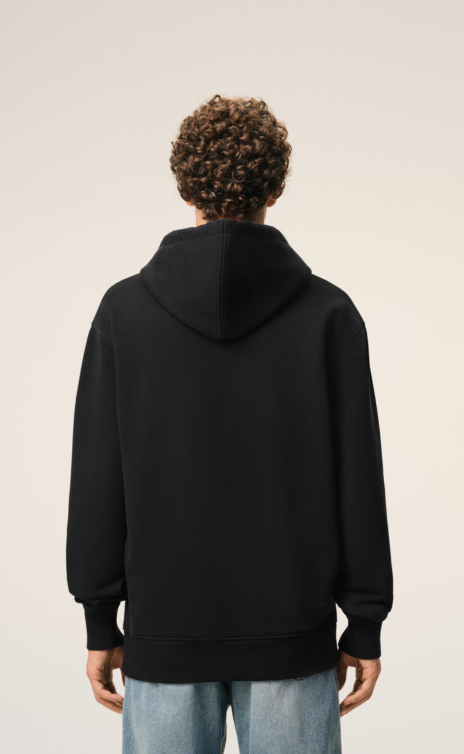 CONTRASTED AMI DE COEUR BLACK HOODIE