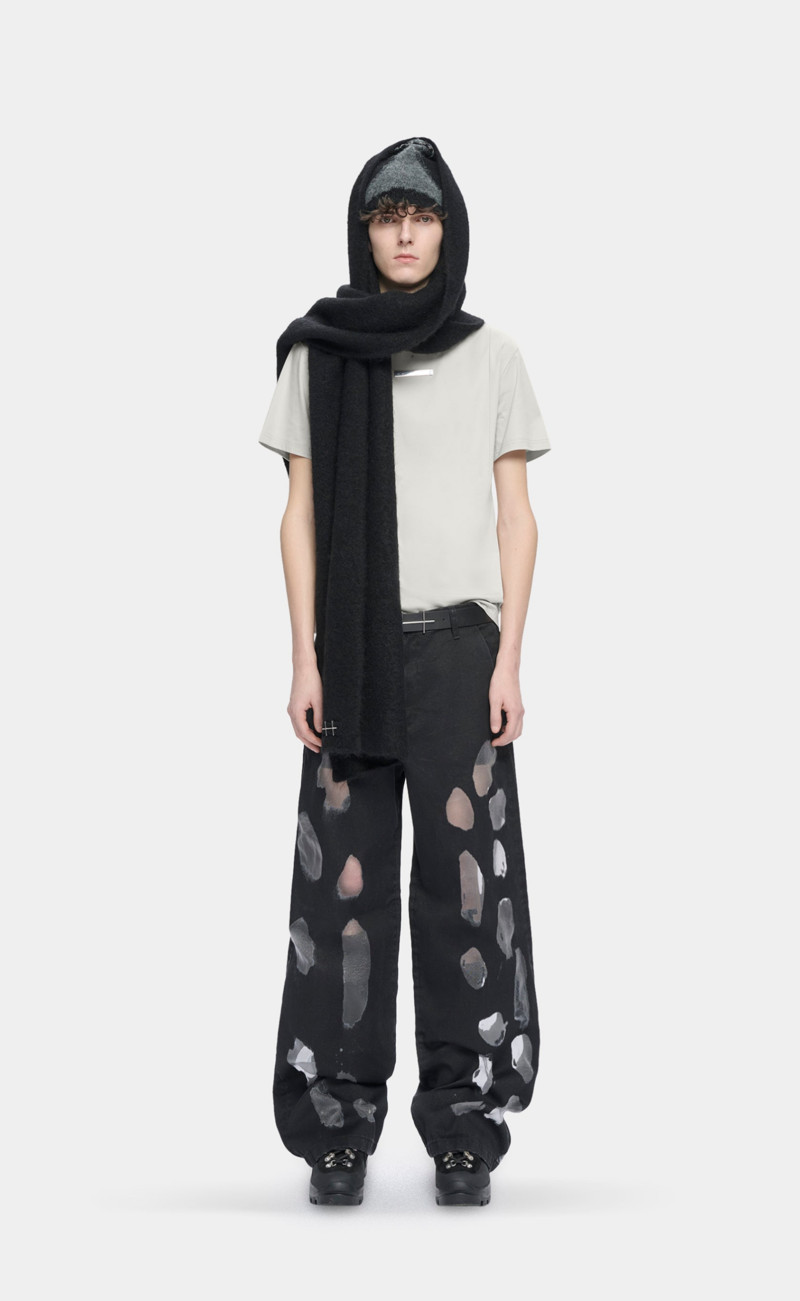 GALLOP DENIM BLACK TROUSERS