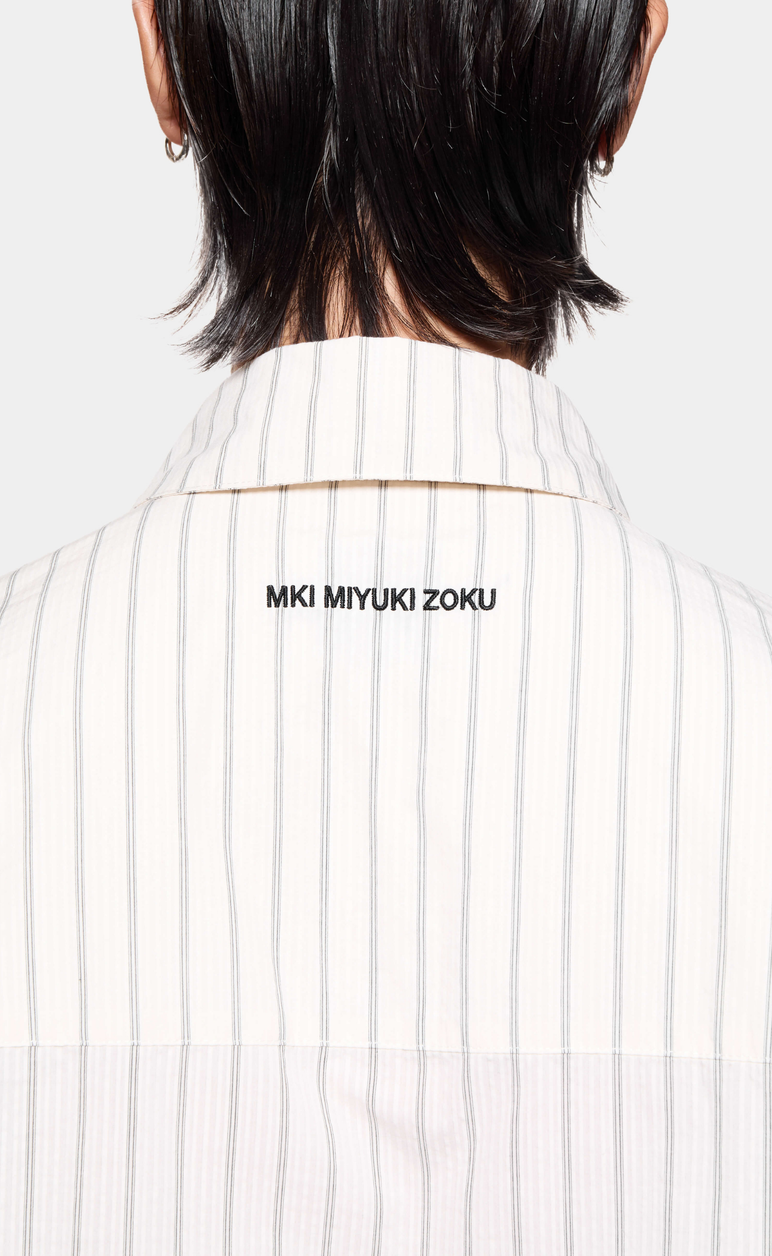 SEERSUCKER STRIPE BOX DRESS OFF WHITE SHIRT
