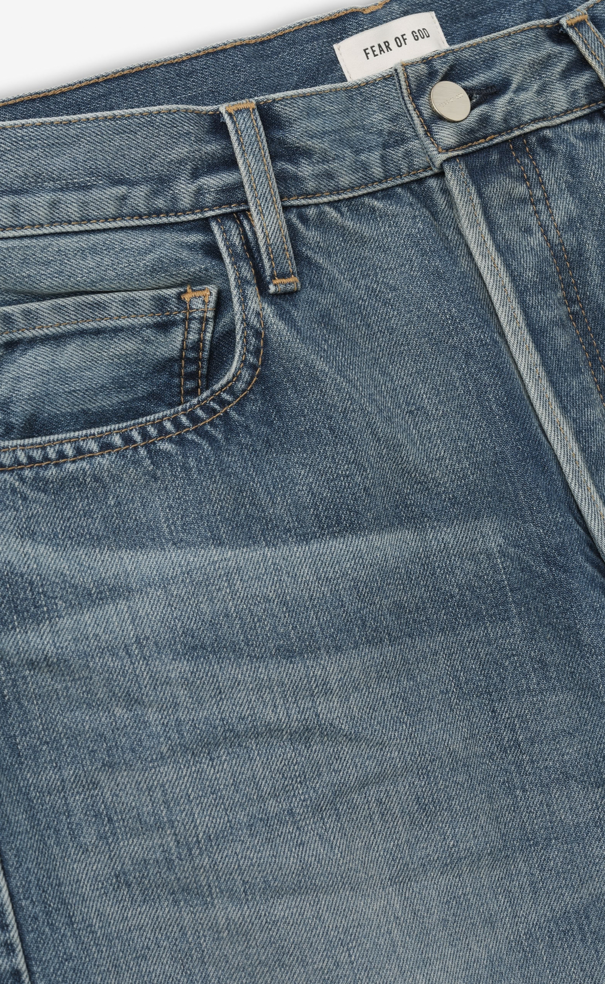 STRAIGHT 5 POCKET MEDIUM INDIGO JEANS