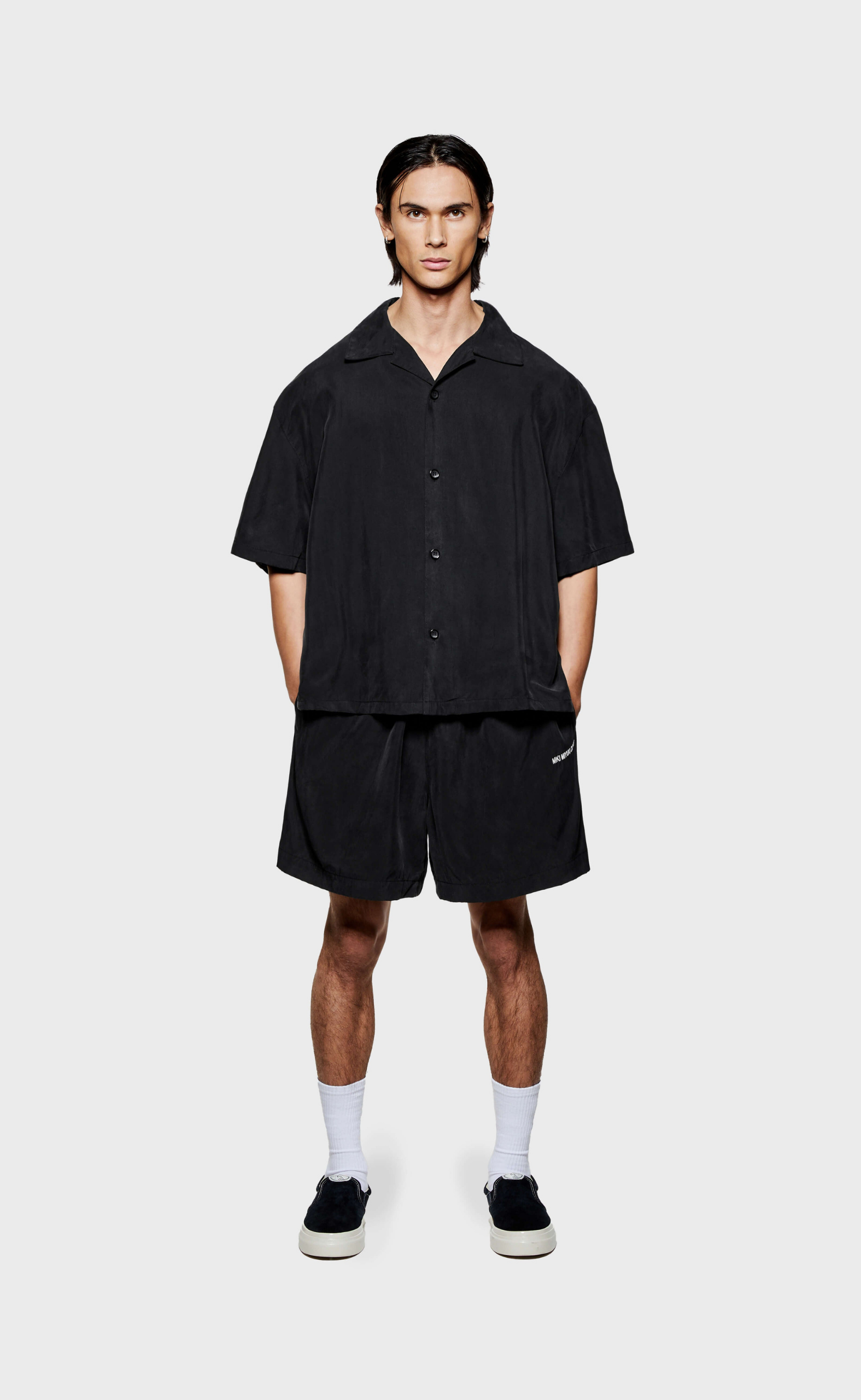 SANDWASH CUPRO VACATION BLACK SHIRT