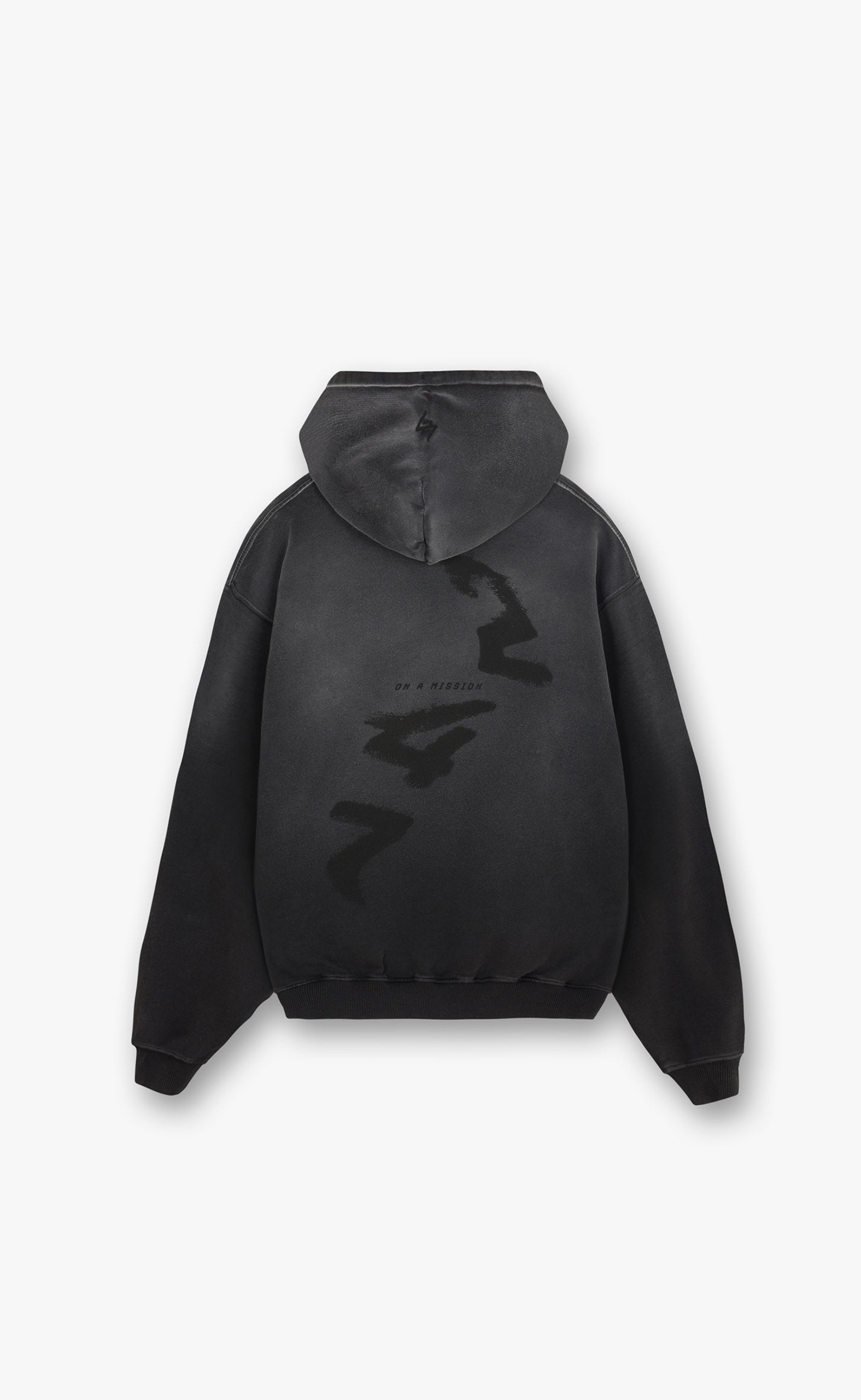 247 MOTION OVERSIZED BLACK HOODIE
