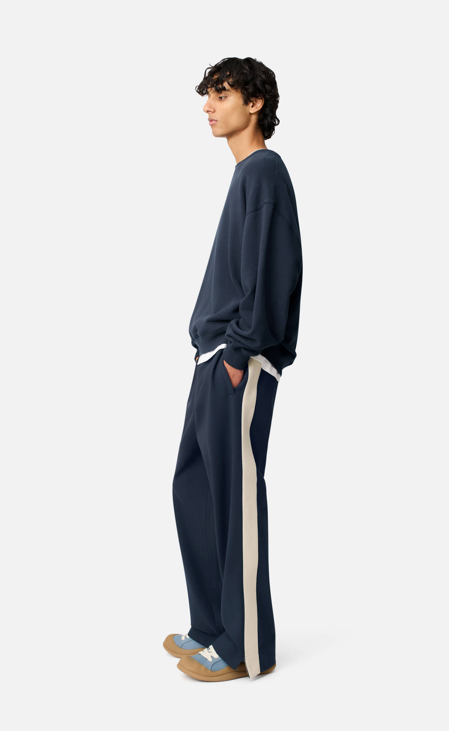 SHAW NAVY TRACK PANTS