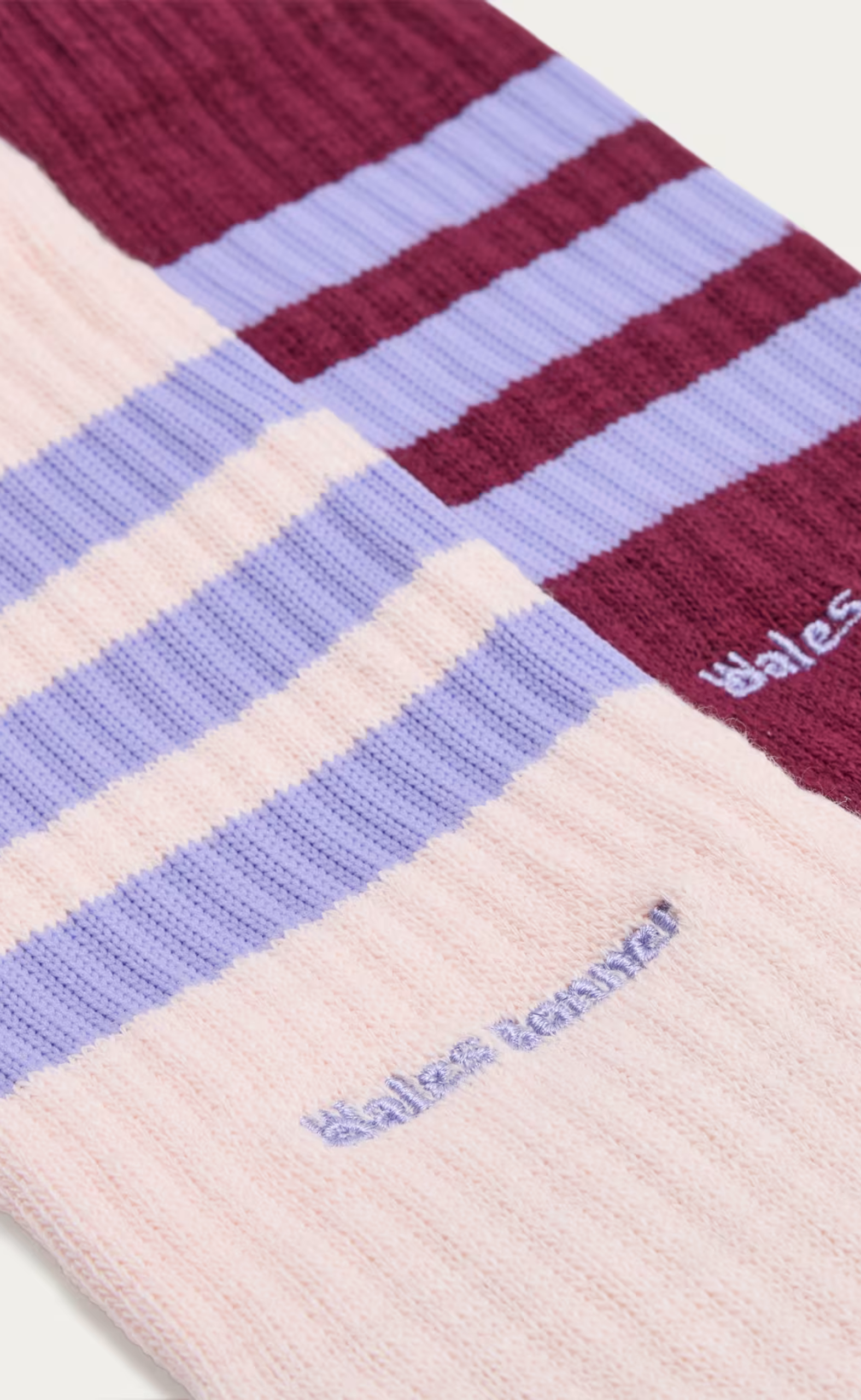 WB 3-STRIPES MAROON SOCKS