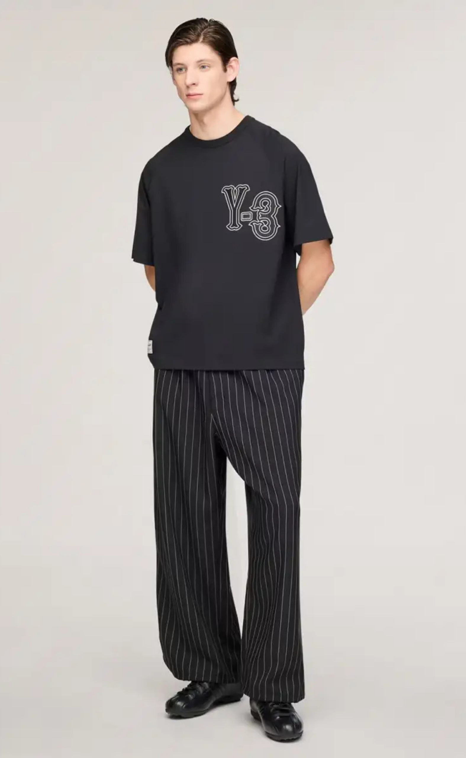 Y-3 ELITE 5 GFX COTTON BLACK T-SHIRT