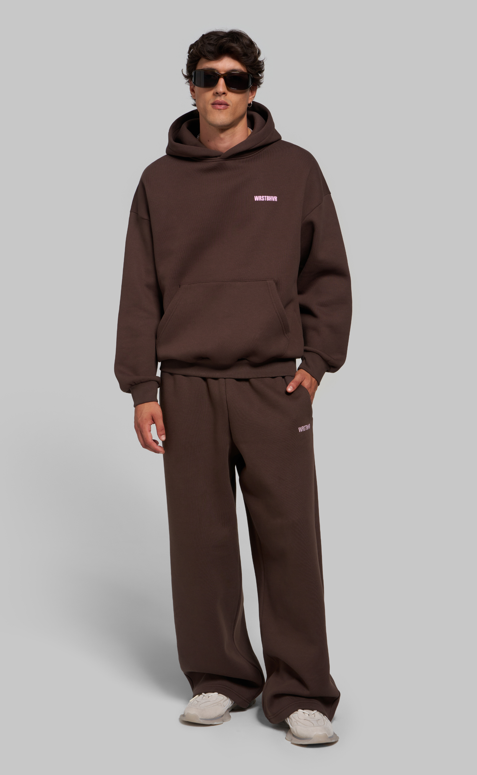 STUDIO V14 CHOCOLATE BROWN HOODIE