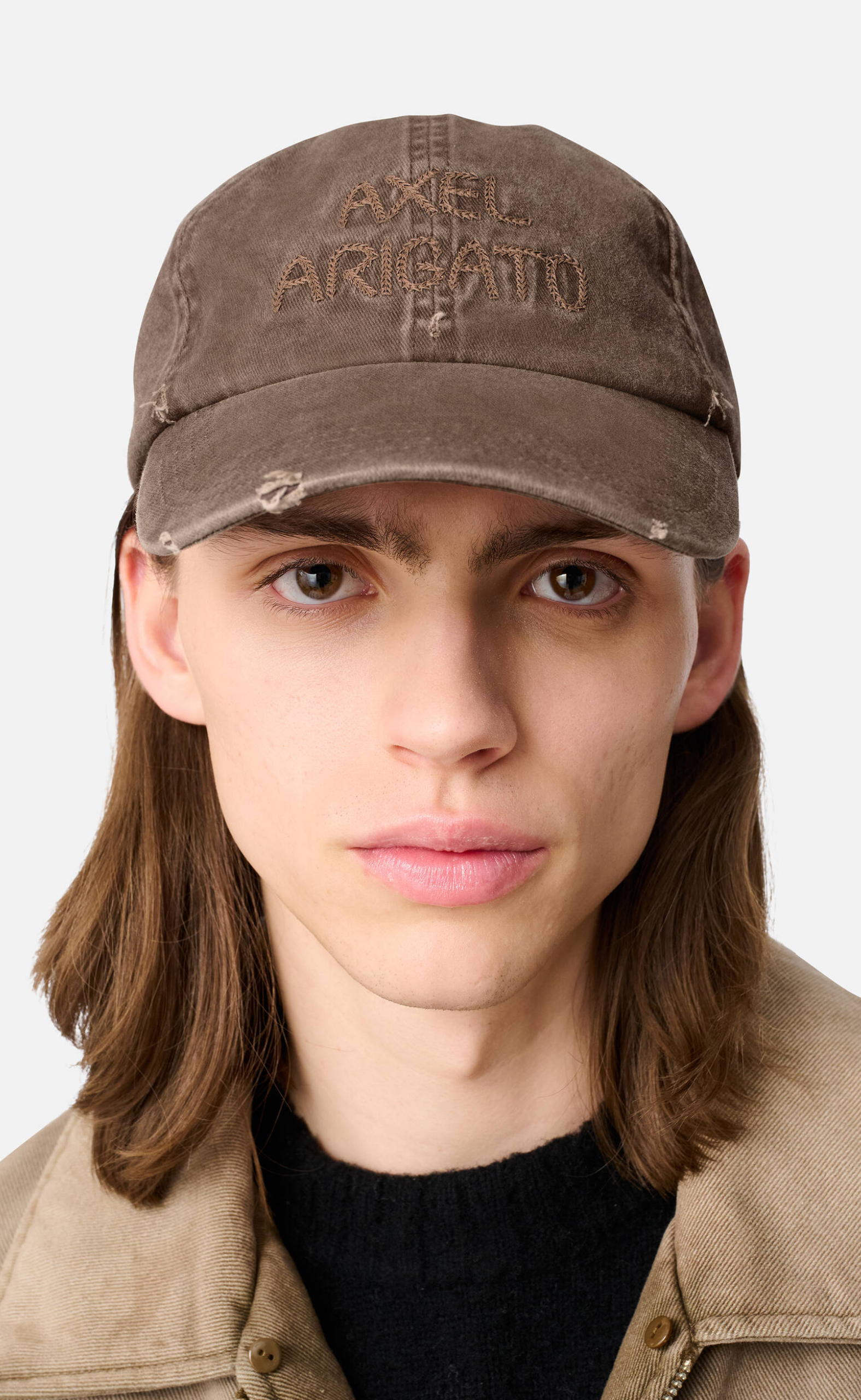 CHAIN STITCH LIGHT BROWN HAT