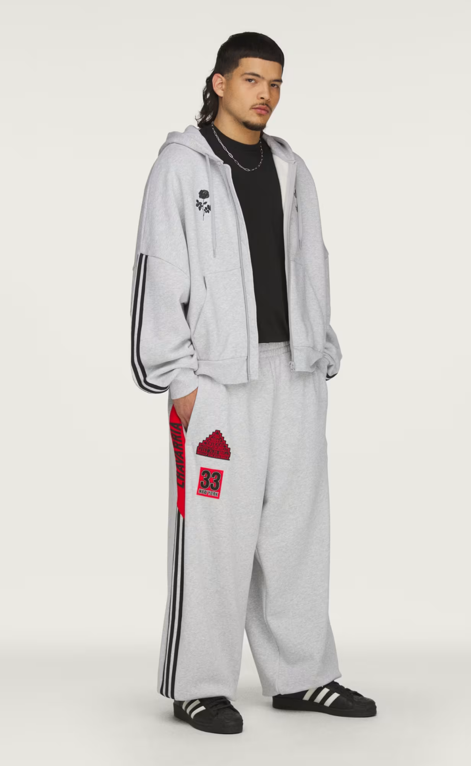 WC LOHO GREY ZIP HOODIE