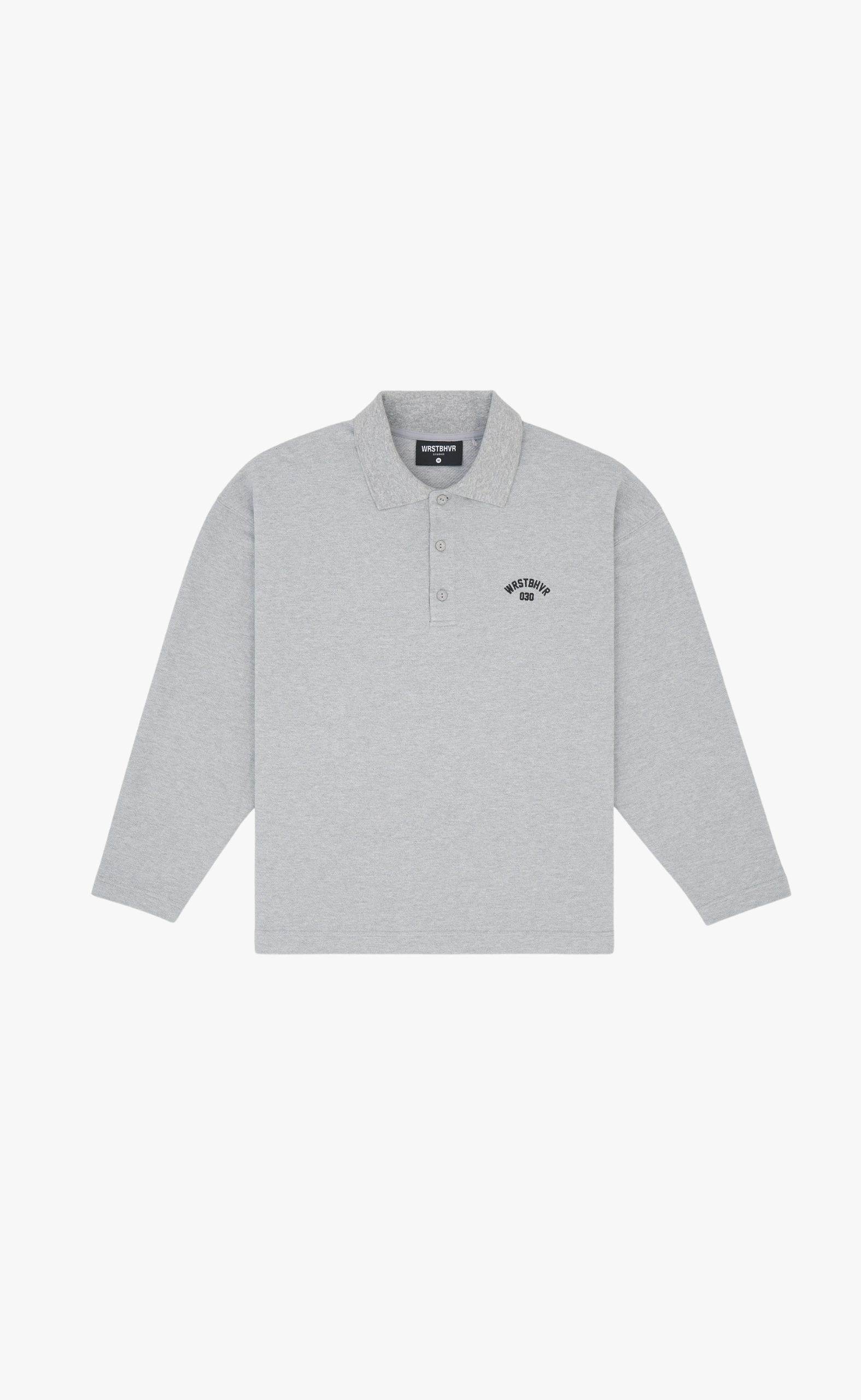 FRENNE POLO GRAY MELANGE LONGSLEEVE