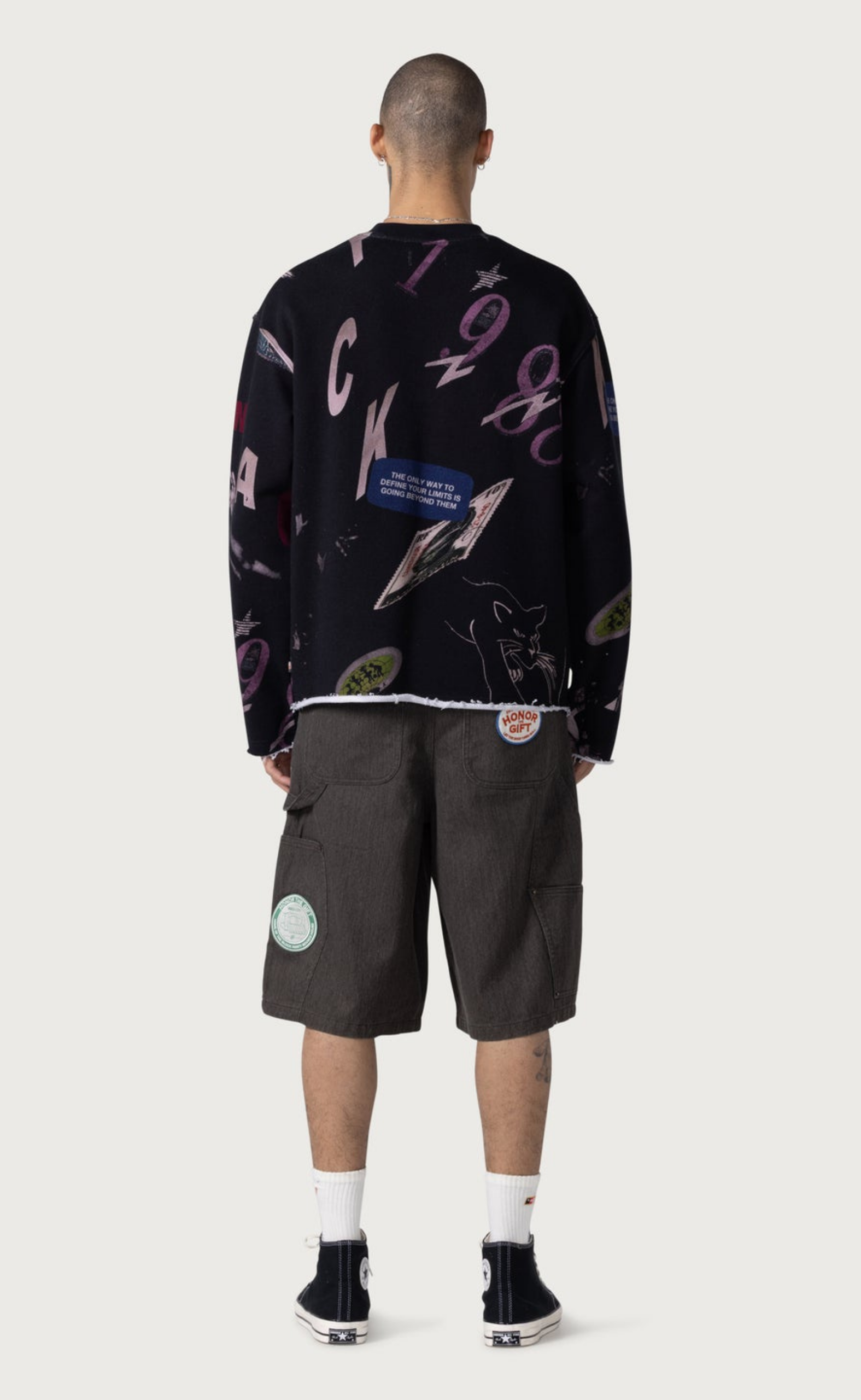 TWILL CARPENTER BLACK SHORTS