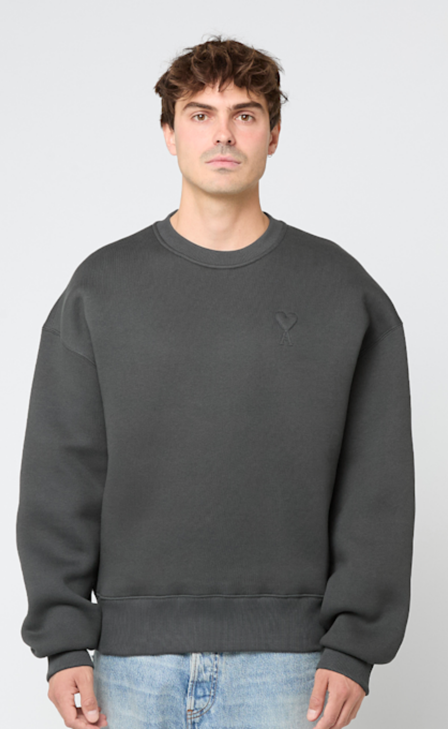 BIG ADC EMBOSSED ANTHRACITE CREWNECK