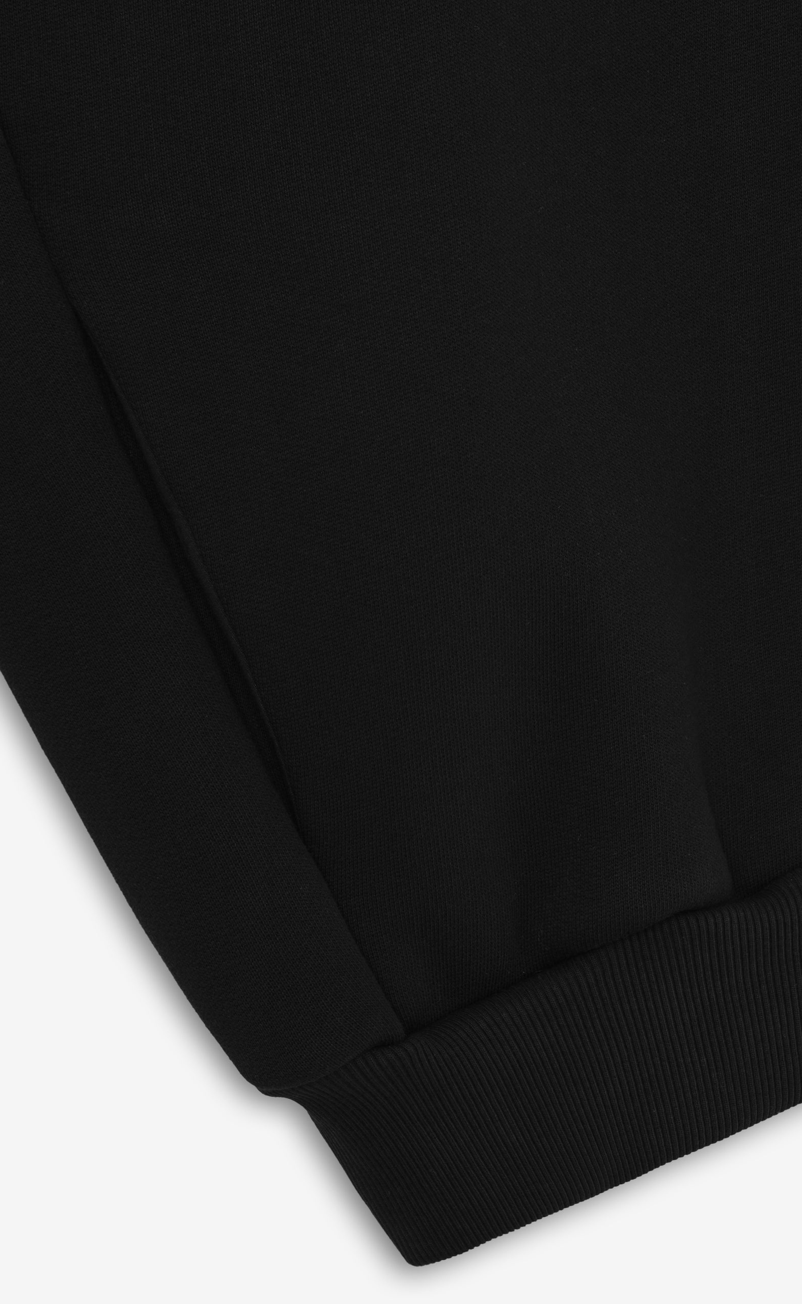 ATHLETIC HALF ZIP BLACK HOODIE