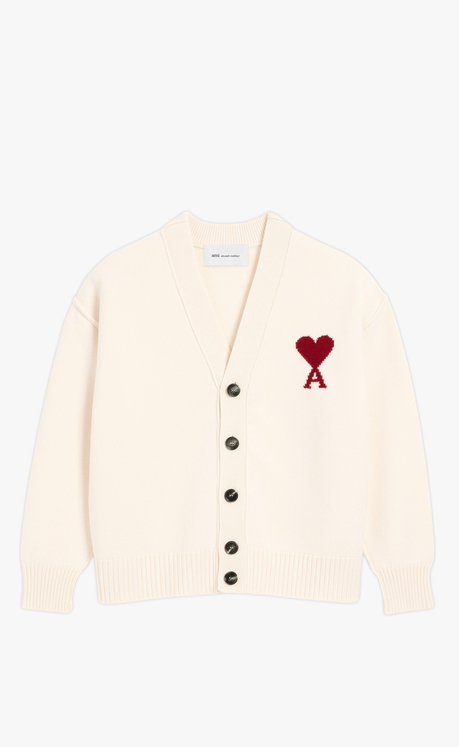 AMI DE COEUR WOOL CREAM CARDIGAN