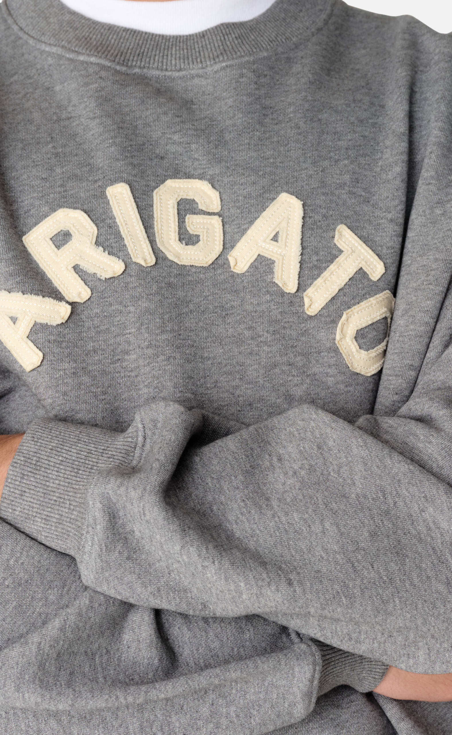 PARIS GREY MELANGE CREWNECK