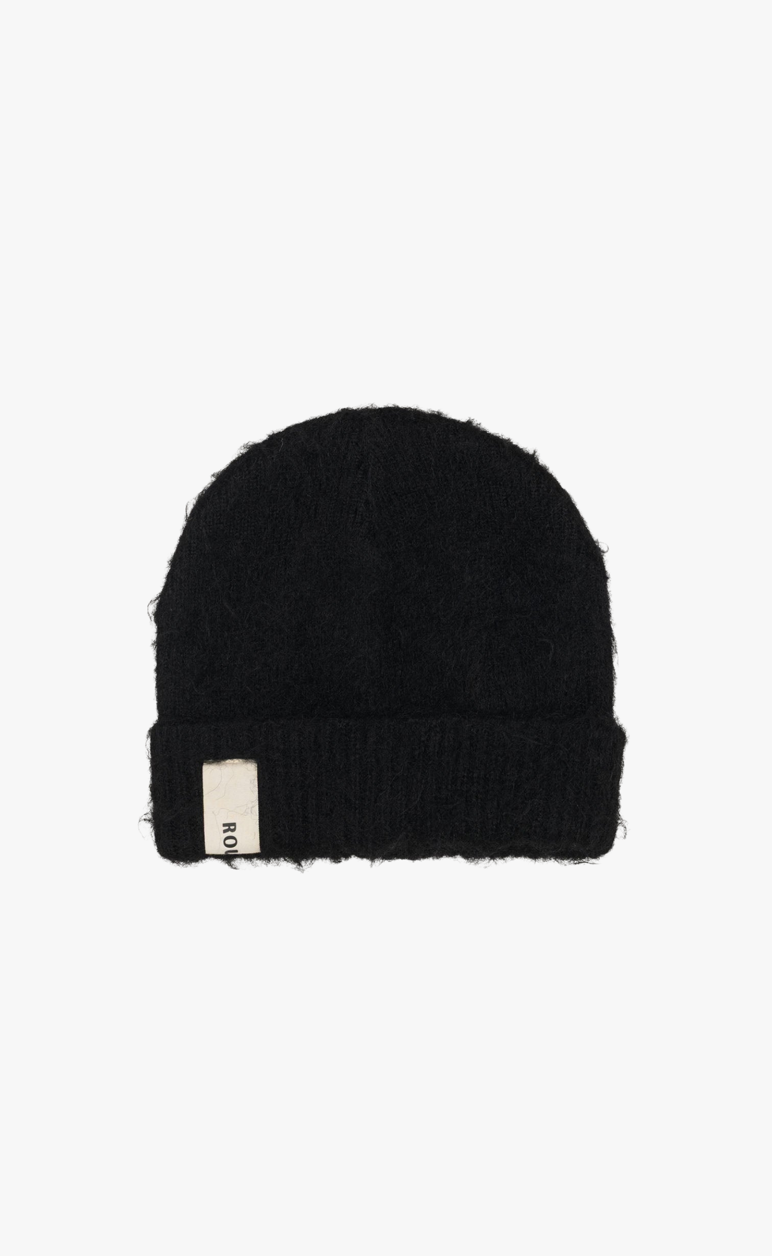FUZZY BLACK BEANIE