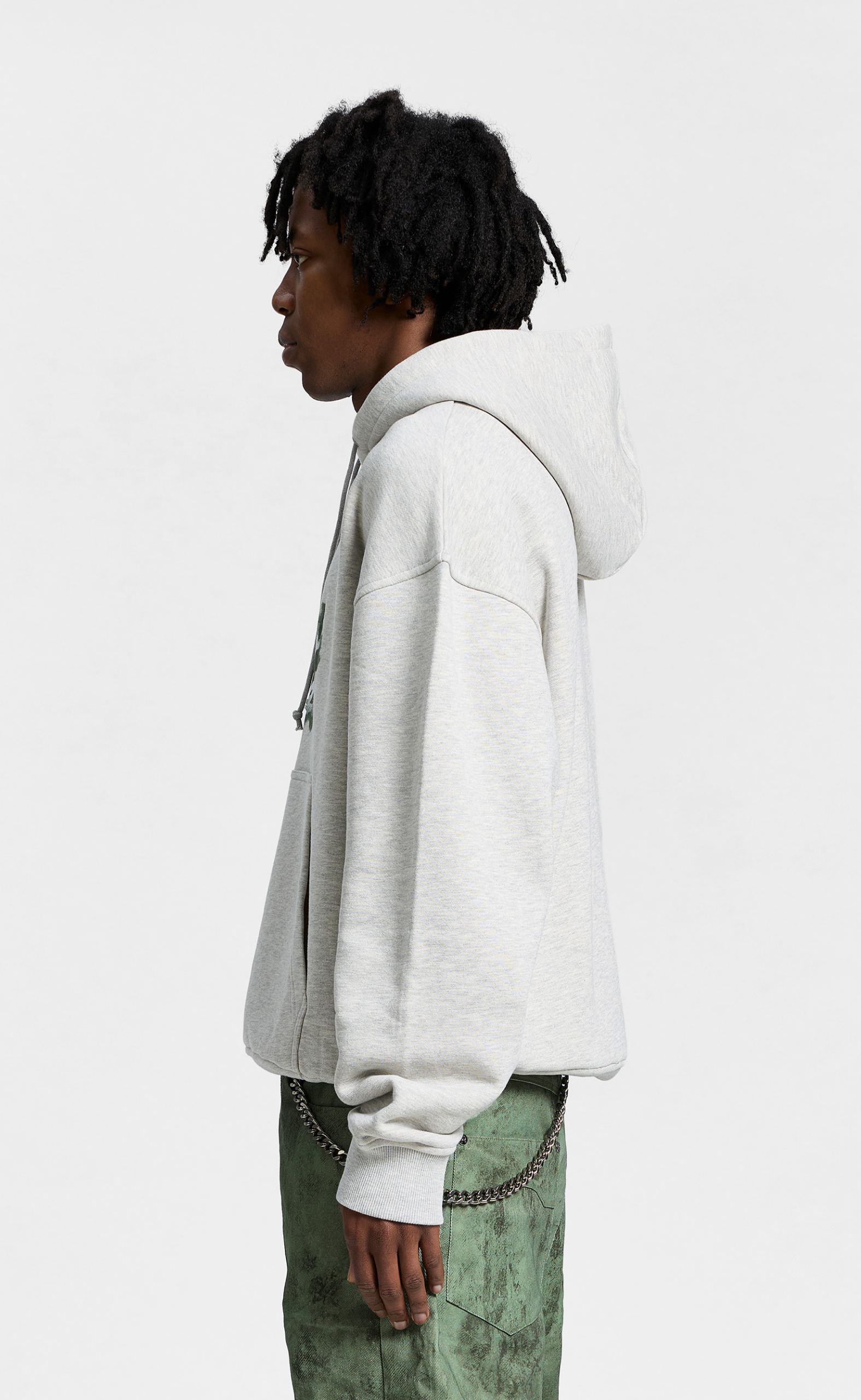 LE VERNIS MELANGE GREY HOODIE