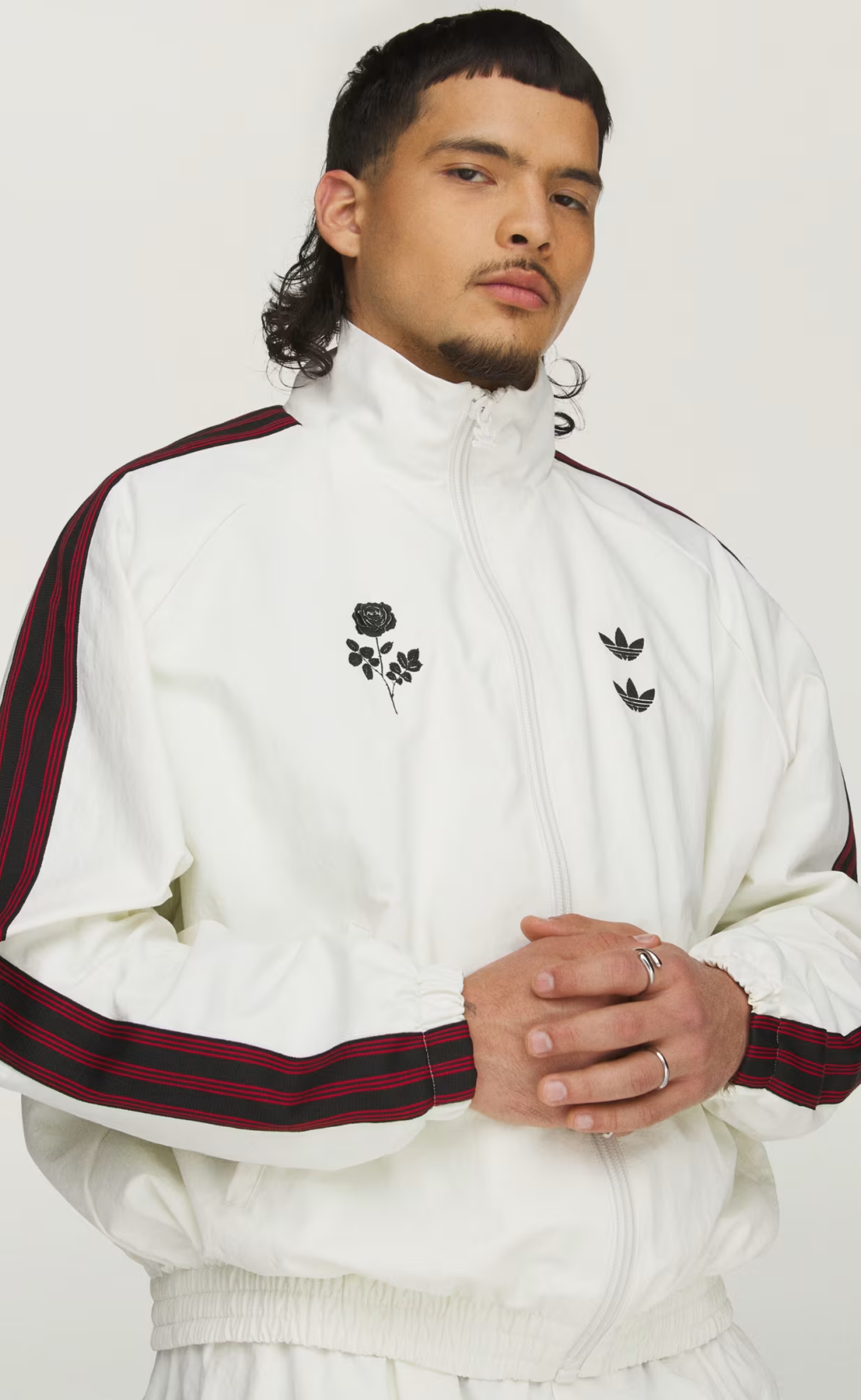 WC WOVEN WHITE TRACK JACKET