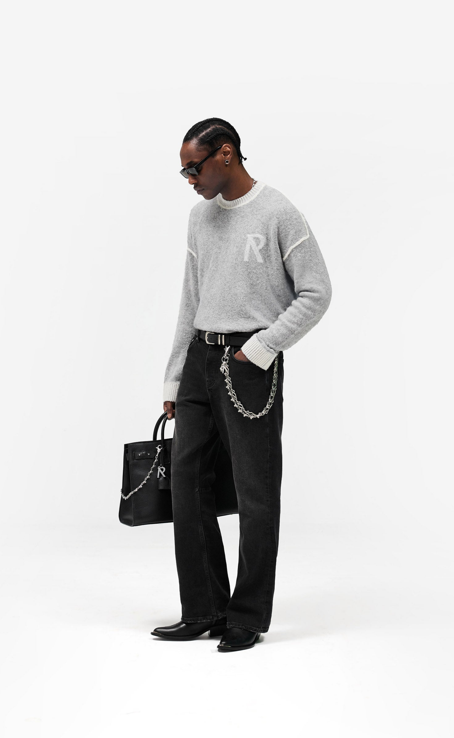BOOT CUT ASH BLACK JEANS