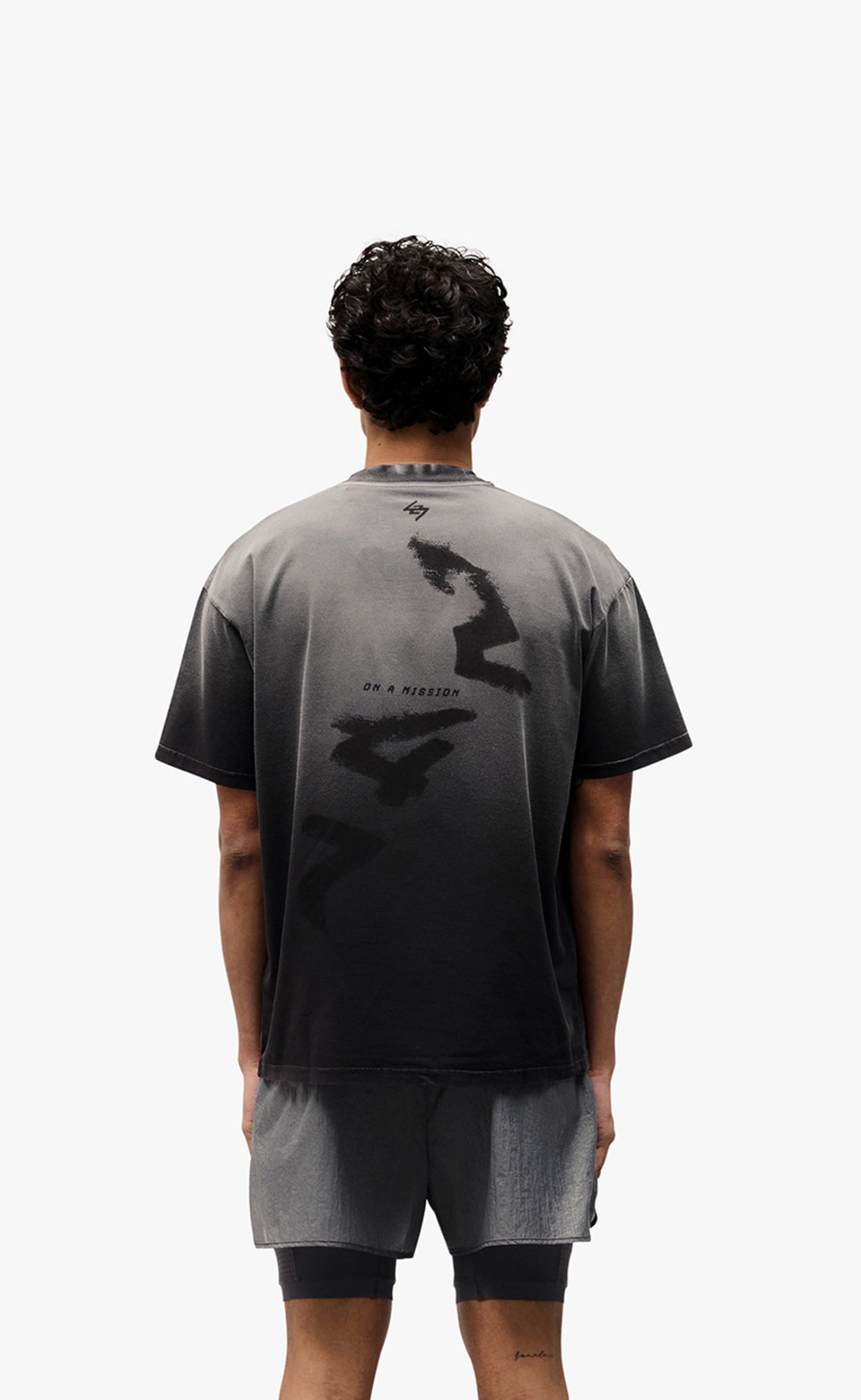 247 MOTION AGED BLACK T-SHIRT