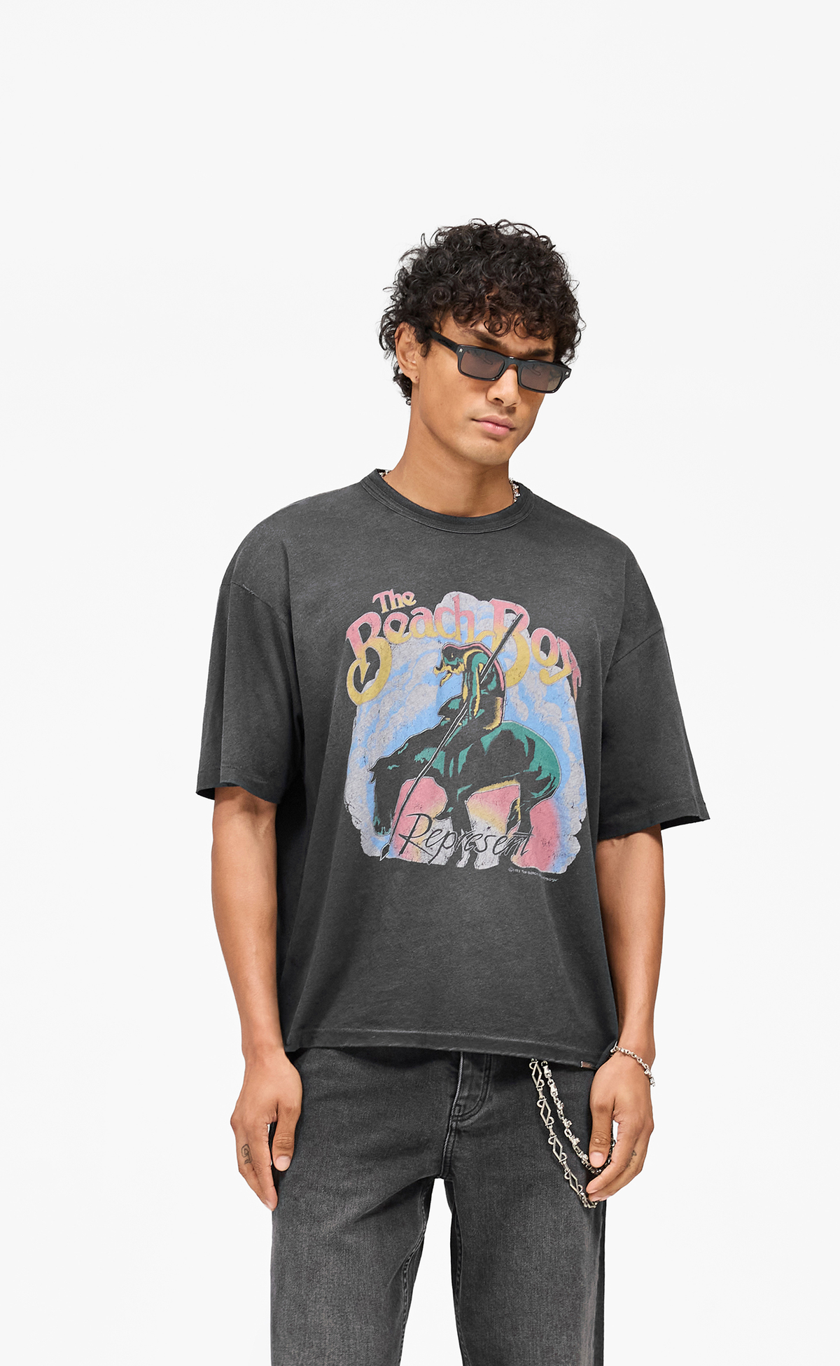 BEACH BOYS ENDLESS SUMMER STAINED BLACK T-SHIRT