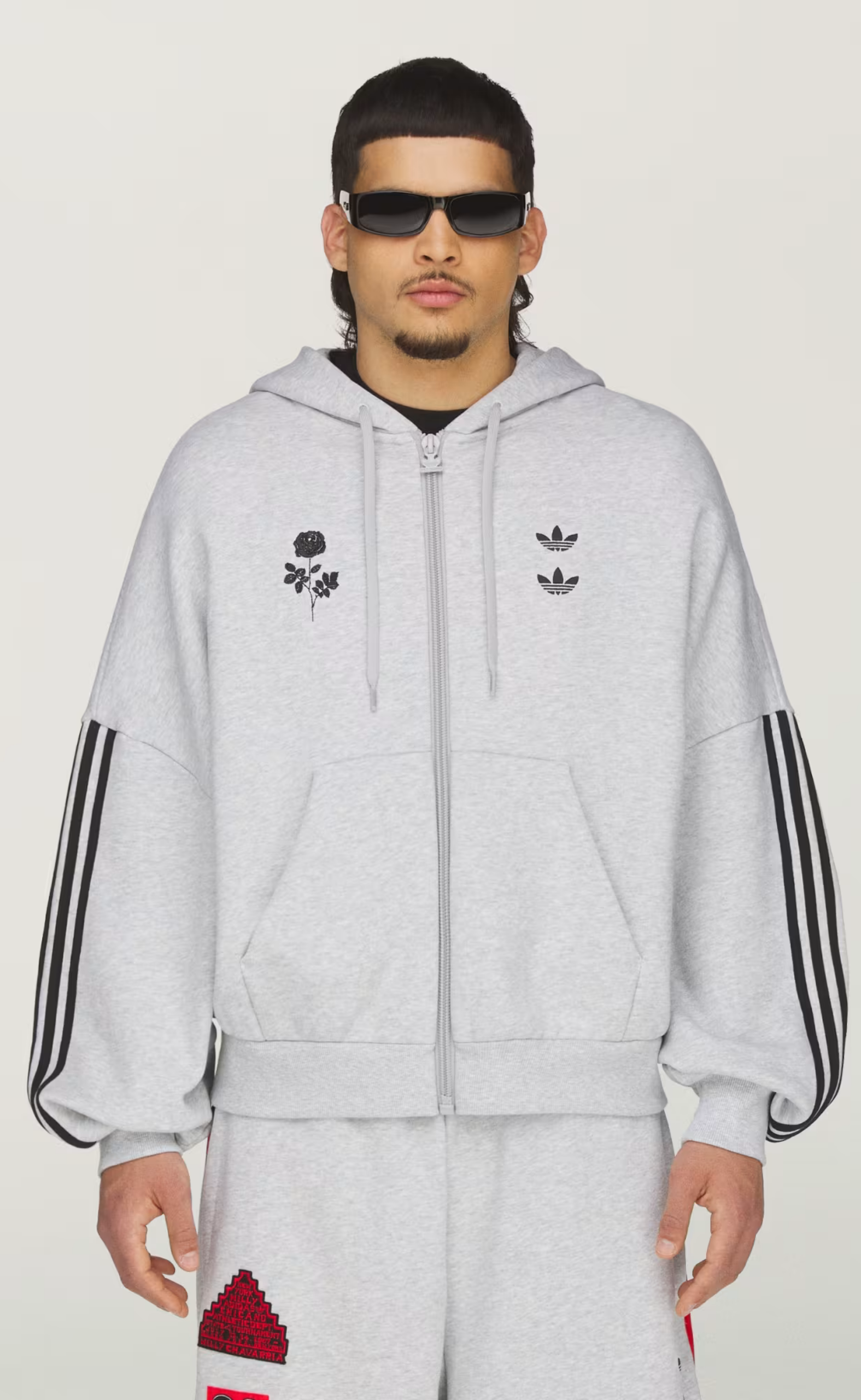 WC LOHO GREY ZIP HOODIE