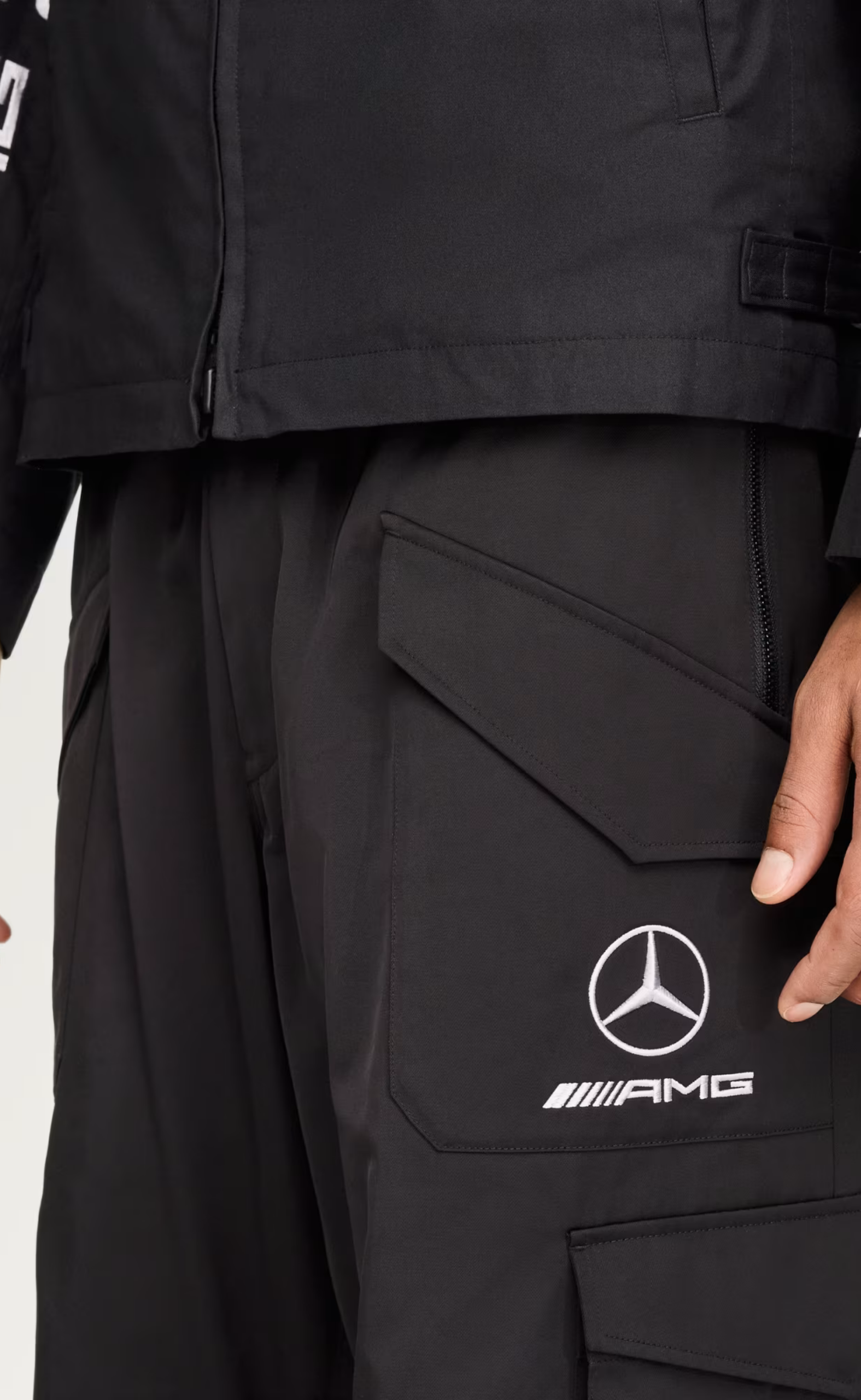 F1 MERCEDES CARGO BLACK PANTS