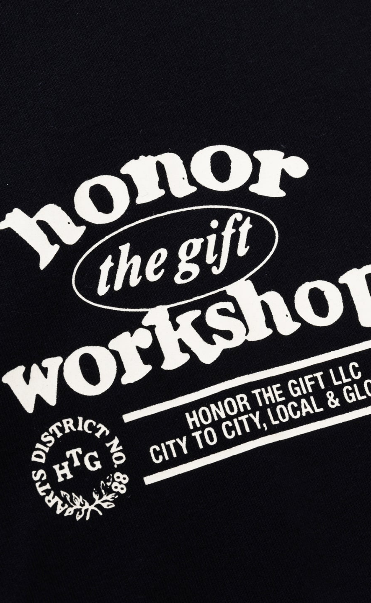 HONOR WORKSHOP BLACK T-SHIRT